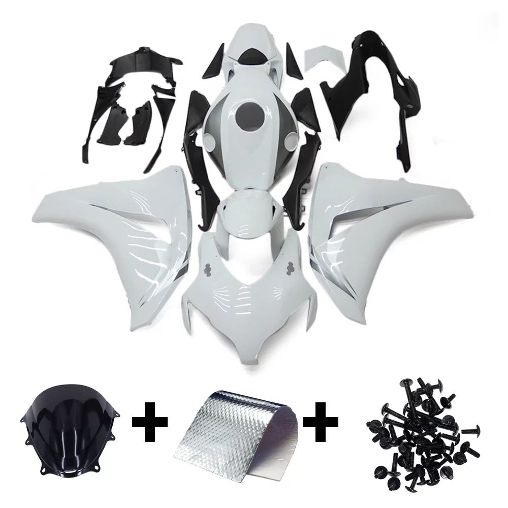 Sportfairings Motorcycle ABS White Fairings Kit for Honda CBR1000RR 2008 - 2011 Bodywork