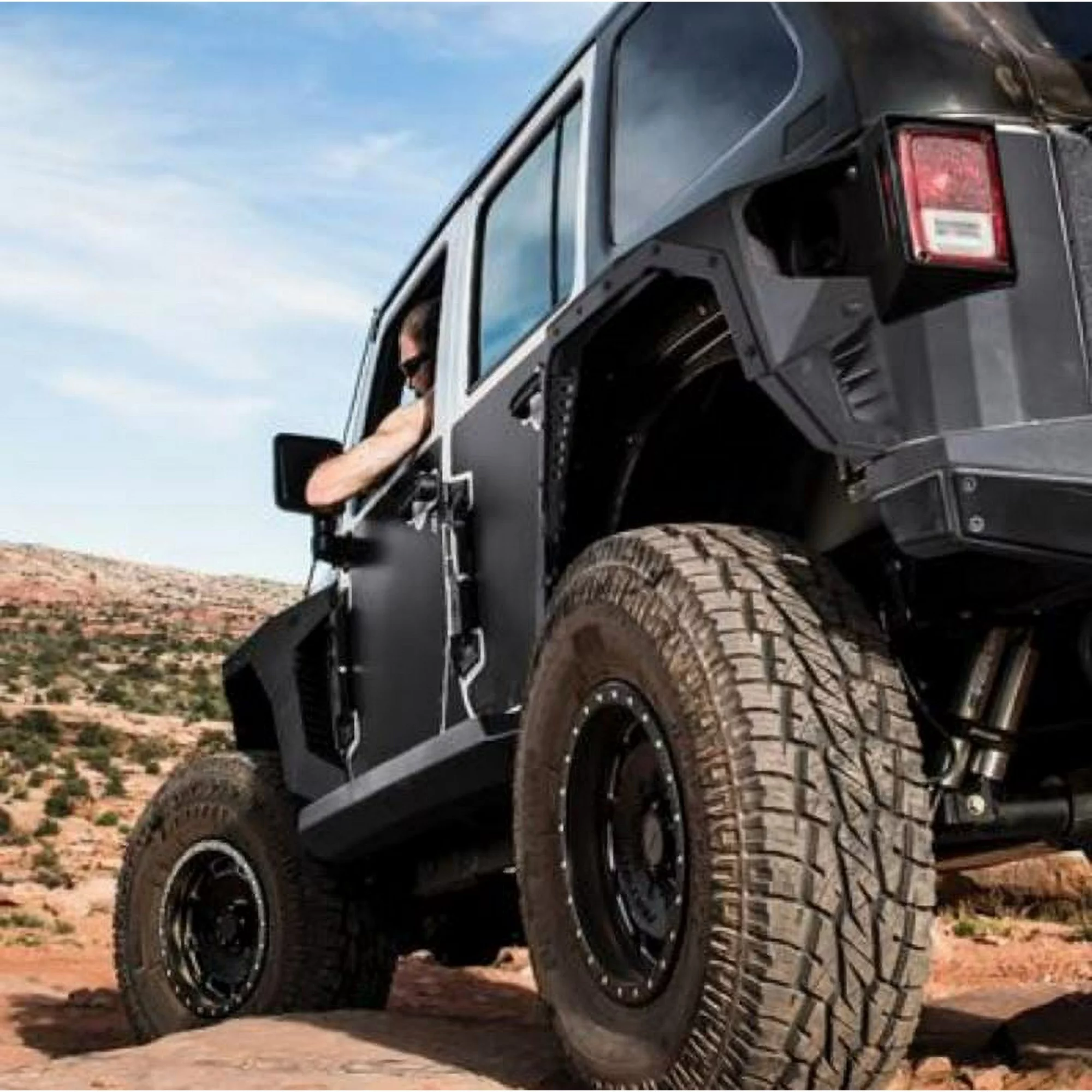 Smittybilt 2007-2018 Fits Jeep Wrangler JK 2 Door 4 Door XRC Gen2 Front Armor Fender Flares 76883
