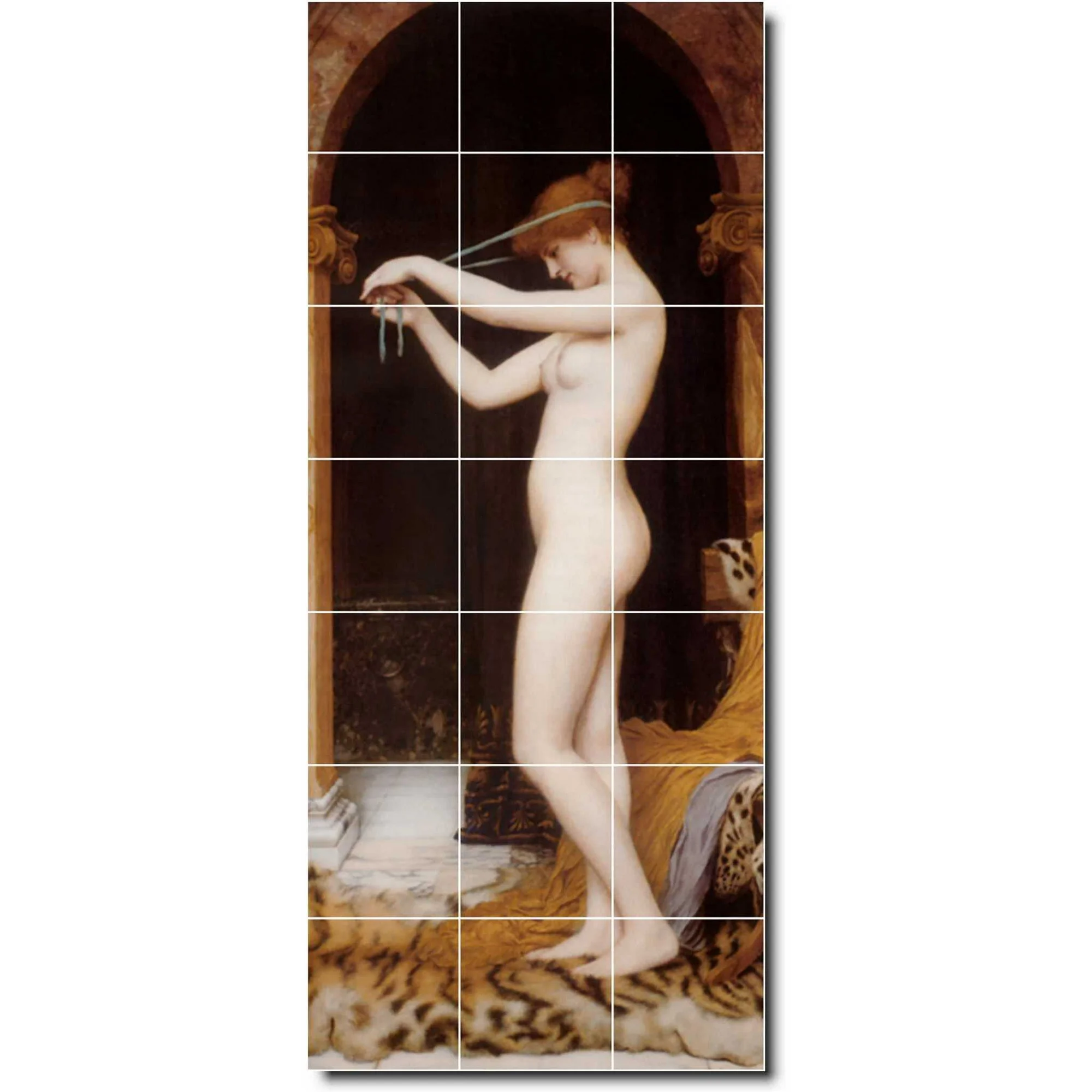 Ceramic Tile Mural-John Godward Nudes Backsplash Tile Mural 26. 18