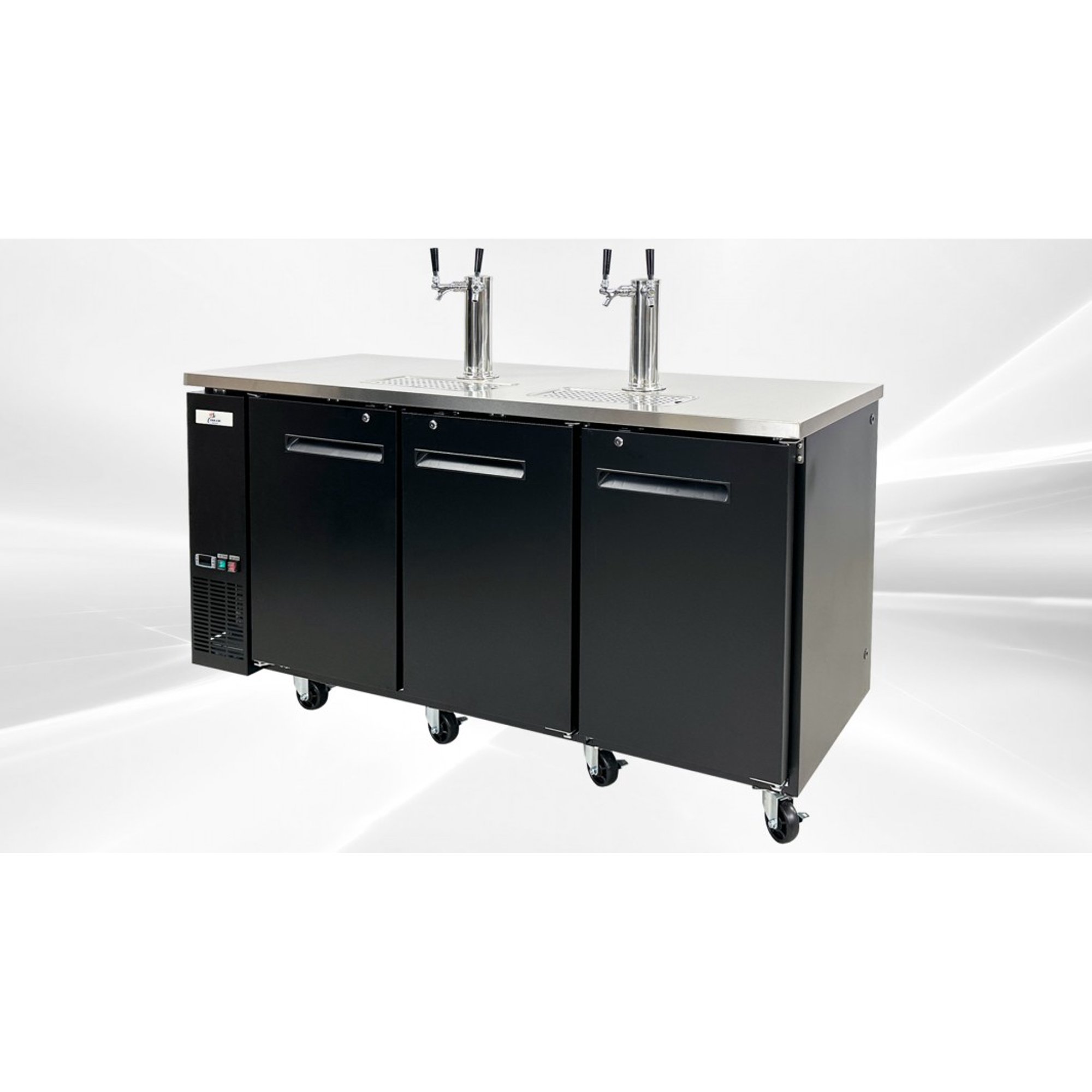 Cooler Depot 72 In. Depth Kegerator Beer Dispenser 4 Taps UUD24-72
