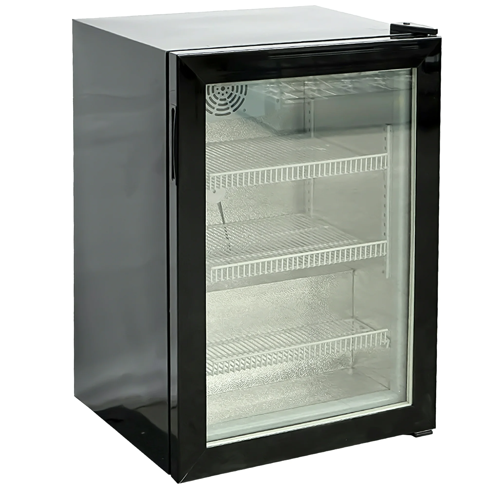 NSF 98L Glass Door Freezer, Ice Cream Display Freezer, Countertop Merchandiser Freezer 23.5 in. with LED Light