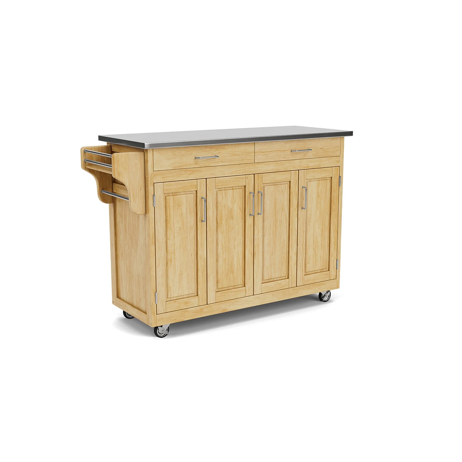 Homestyles Create-a-Cart Wood Rolling Kitchen Cart in Brown
