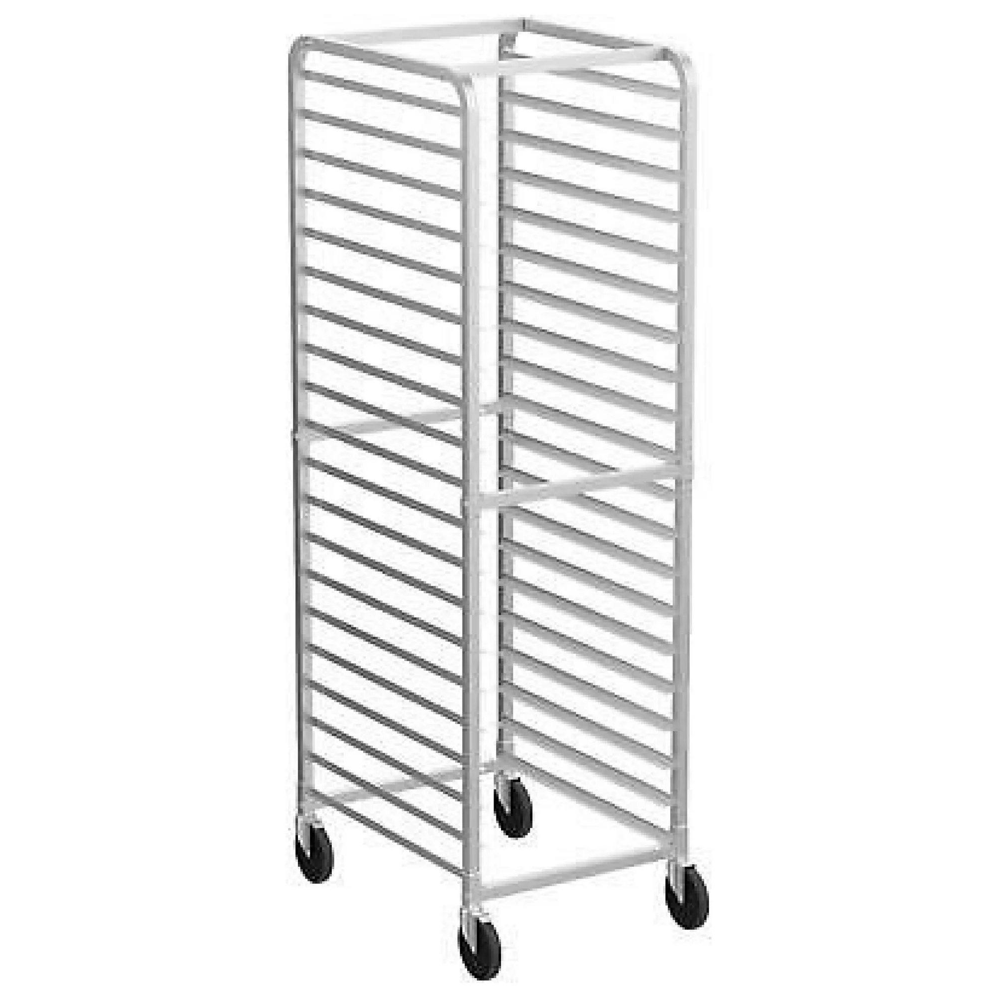 ZHANGHU 20-Tier Aluminum Bakery Rack Stainless Steel Sheet Pan Rack with Brake Wheels