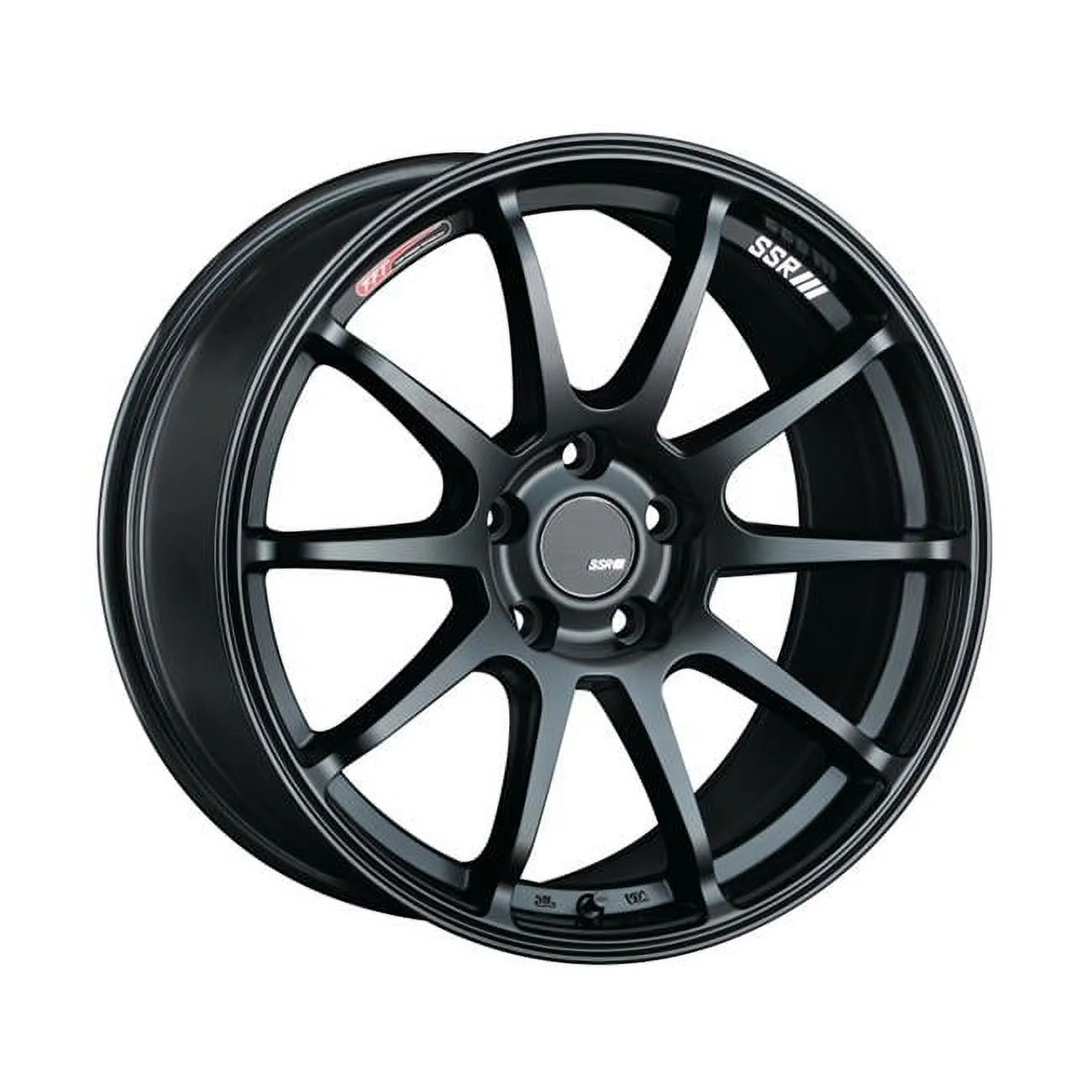 SSR T518850-4005GMB 18 x 8.5 & 5x114.3 Bolt Pattern 40 mm Offset Flat Black GTV02 Wheel for 2005-2007 STI