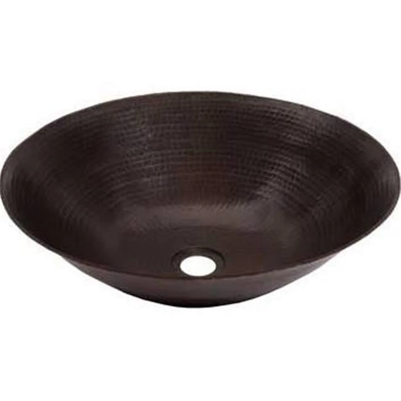 Novatto TCV-002NAORB Catalonia Copper Vessel Sink & Oil Rubbed Bronze Strainer Drain