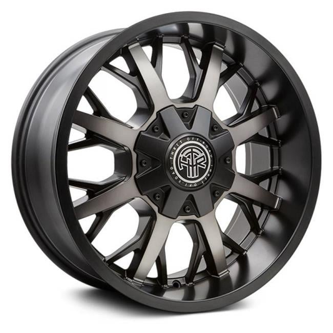 20 x 9.0 in. Vulcan 801 Satin Black & Dark Tint 8 x 165.1 & 8 x 170 Bolt Pattern 0 mm Offset 125.2 Center Bore Wheel