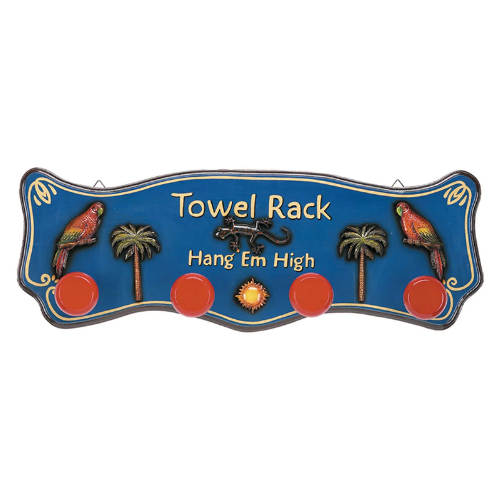 Wall-Mounted Four Hooks Towel Rack , 12