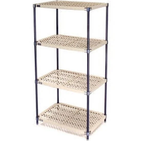 Nexel, Nexelite, 5 Tier, Vented Plastic Mat Shelving Unit, 36