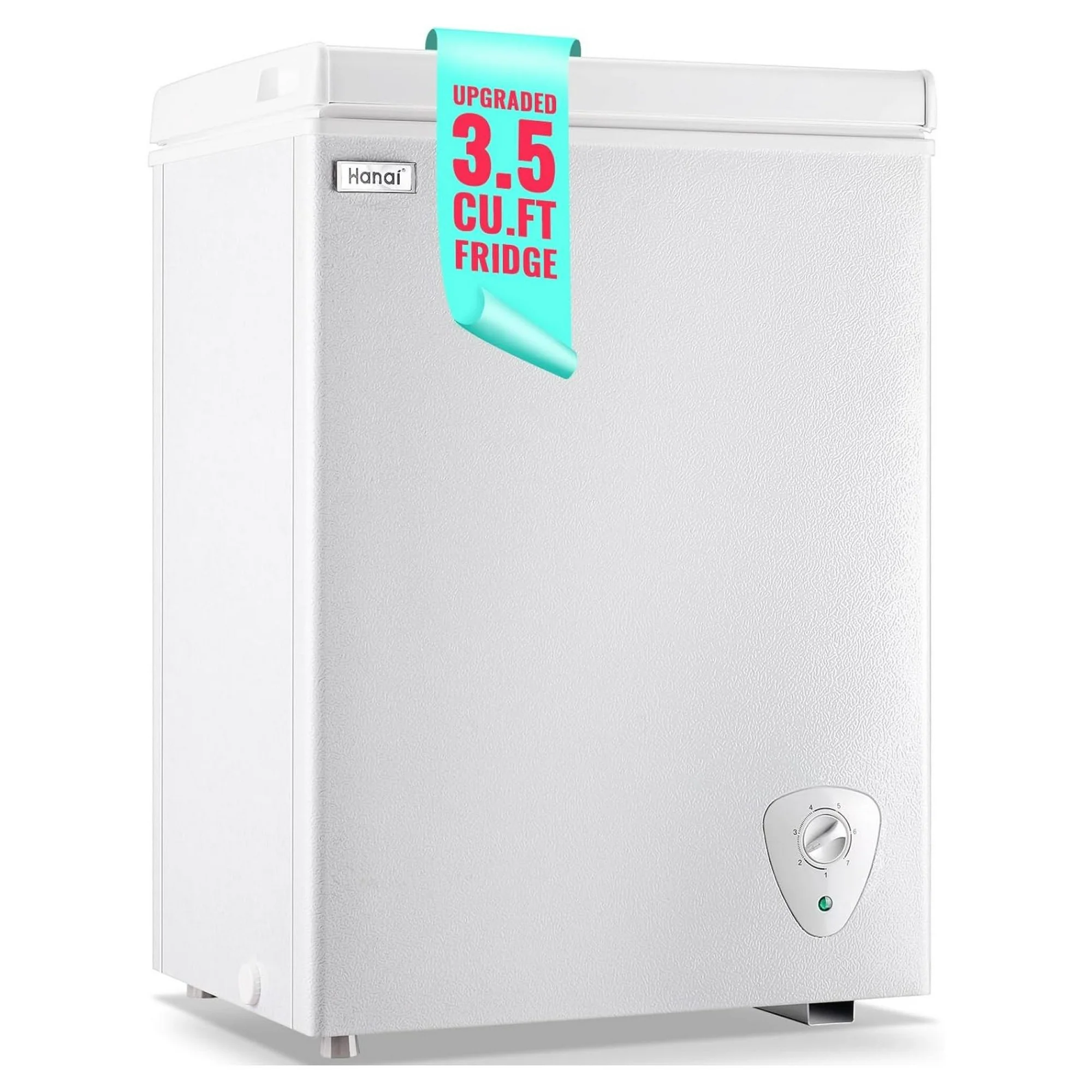 WDNMD9418 Chest Freezer Mini Small Deep Freezer Apartment Dorm Freezers with 7 Temp Control Fast Cooling Portable for Home Office Business Dorm White