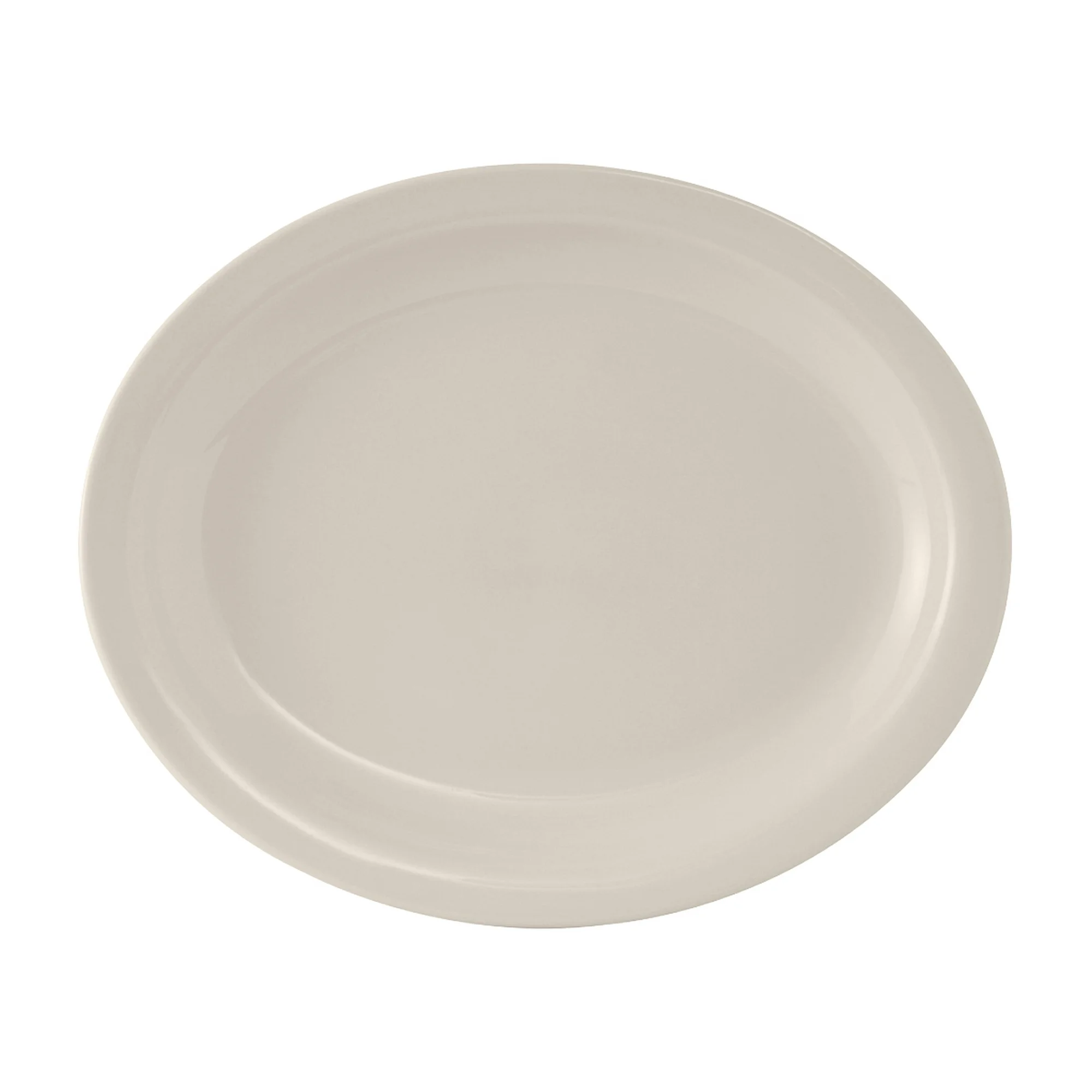 Tuxton Nevada Eggshell White Nr 13-3/4-Inch x 11-1/4-Inch Oval Platter, Pack of 12