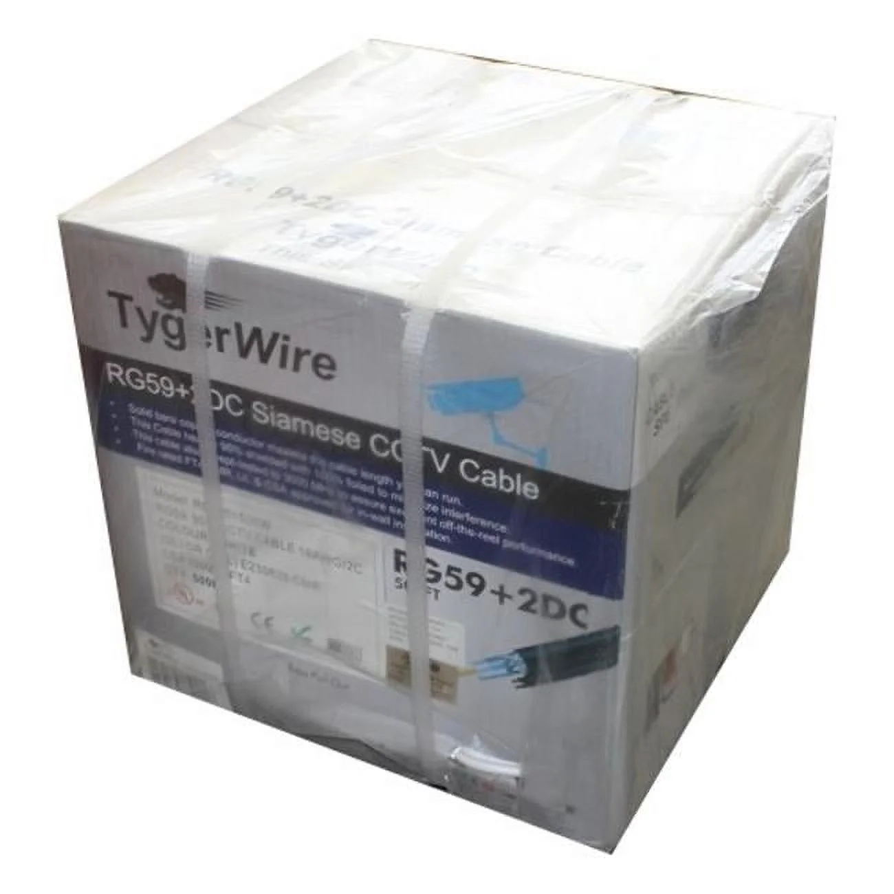 TygerWire 500 ft. RG59 Coaxial Cable with 2 Power Cable-FT4-CMR-CSA-UL 500 ft.