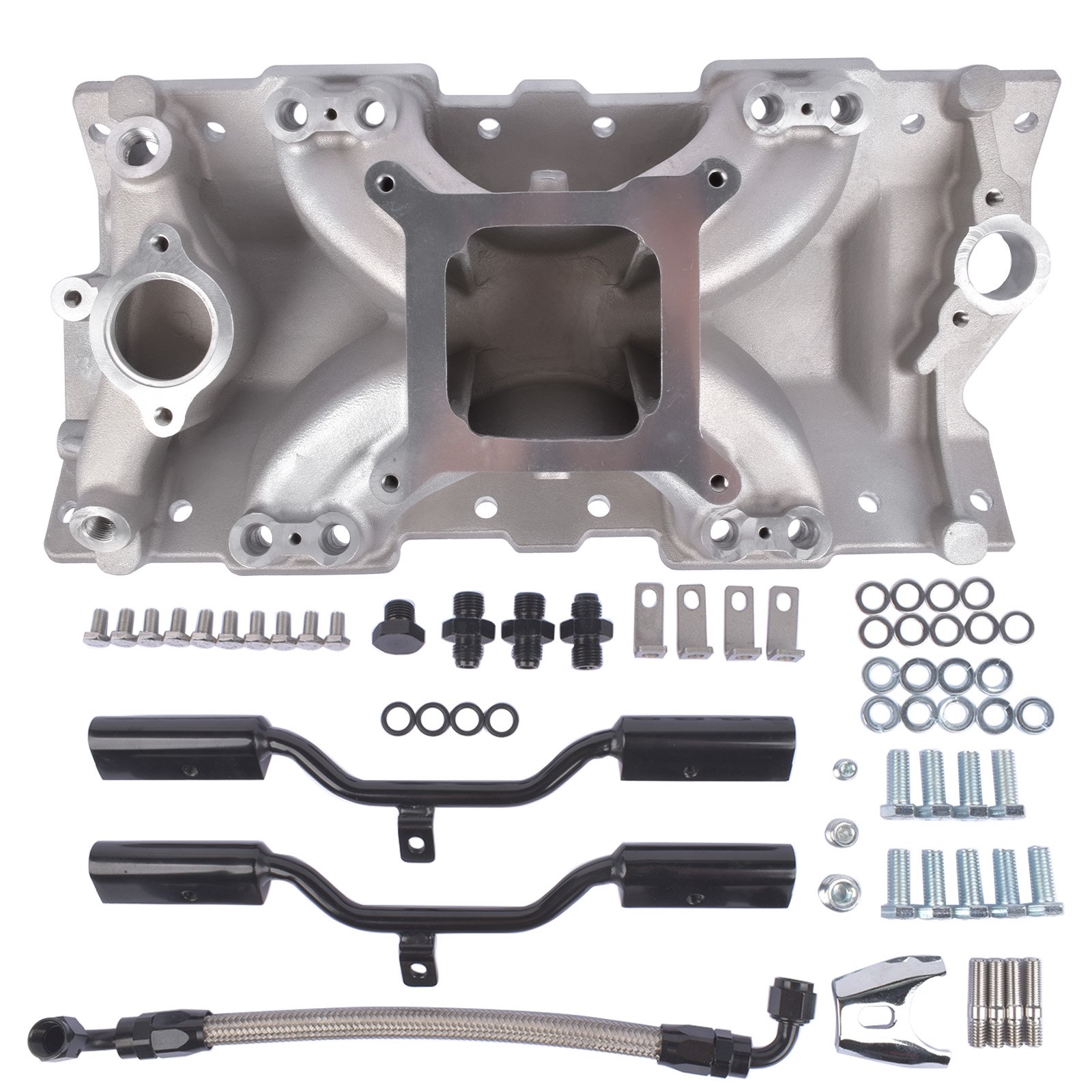 NEWZQ 4150 EFI Single Plane Engine Intake Manifold 300-26 for Chevy Small Block V8 LS1 LS Engine