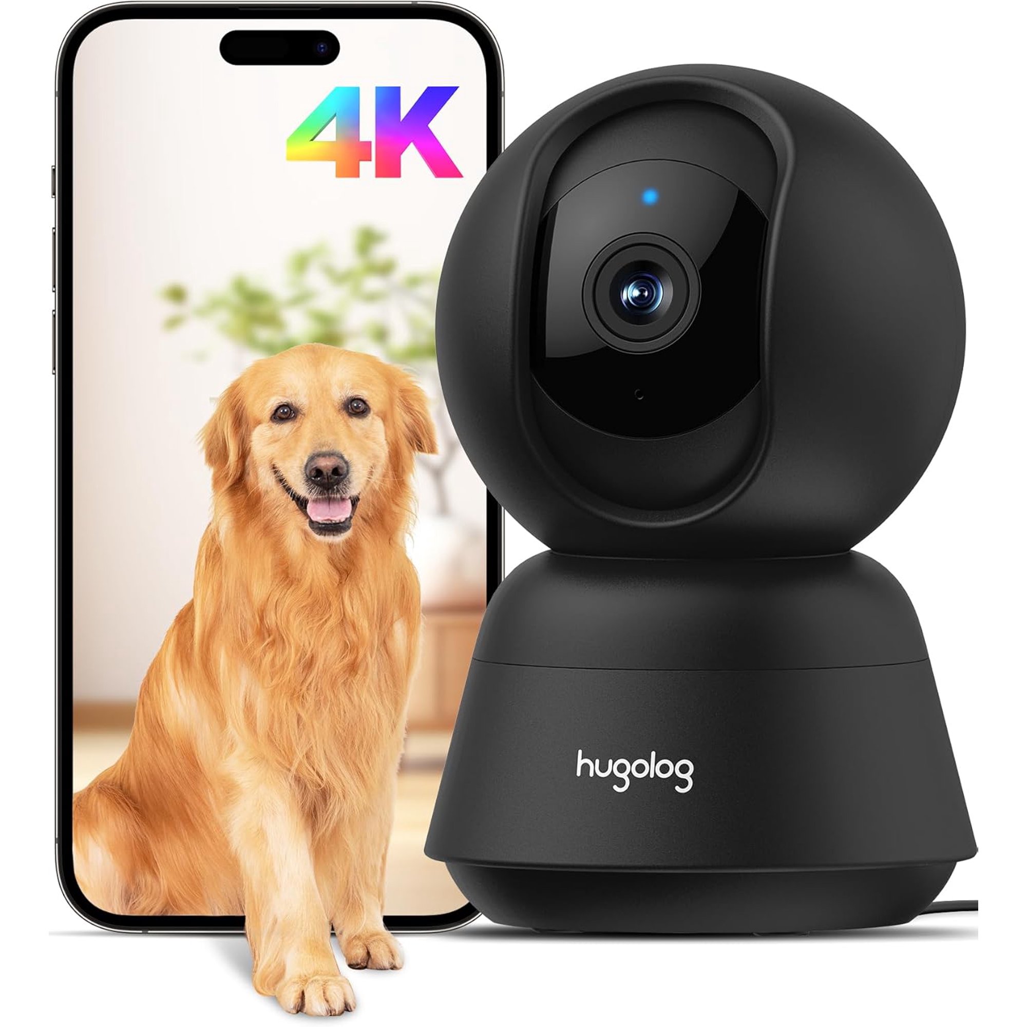 4K 8Mp Indoor Pan/Tilt Security Camera With Auto-Focus,Ideal For Baby Monitor/Pet Camera/Home Security,Starlight Color Night Vision,Human/Pet Ai,Two-Way Audio,Us Cloud,Compatible With Alexa