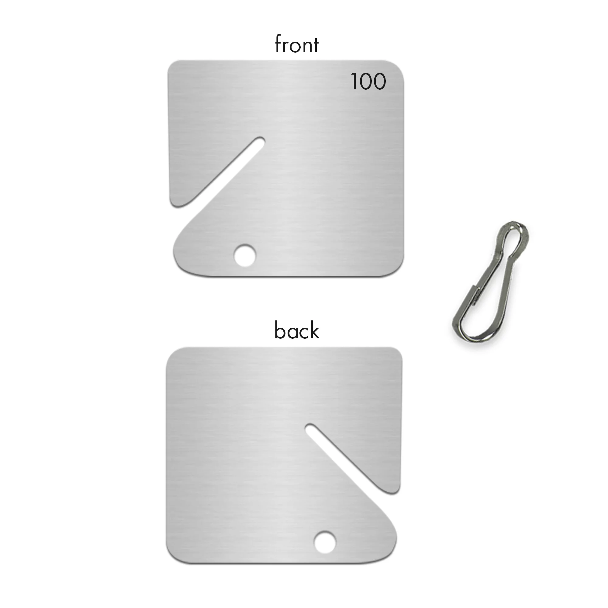 Numbered Slotted Aluminum Tags 1 - 100