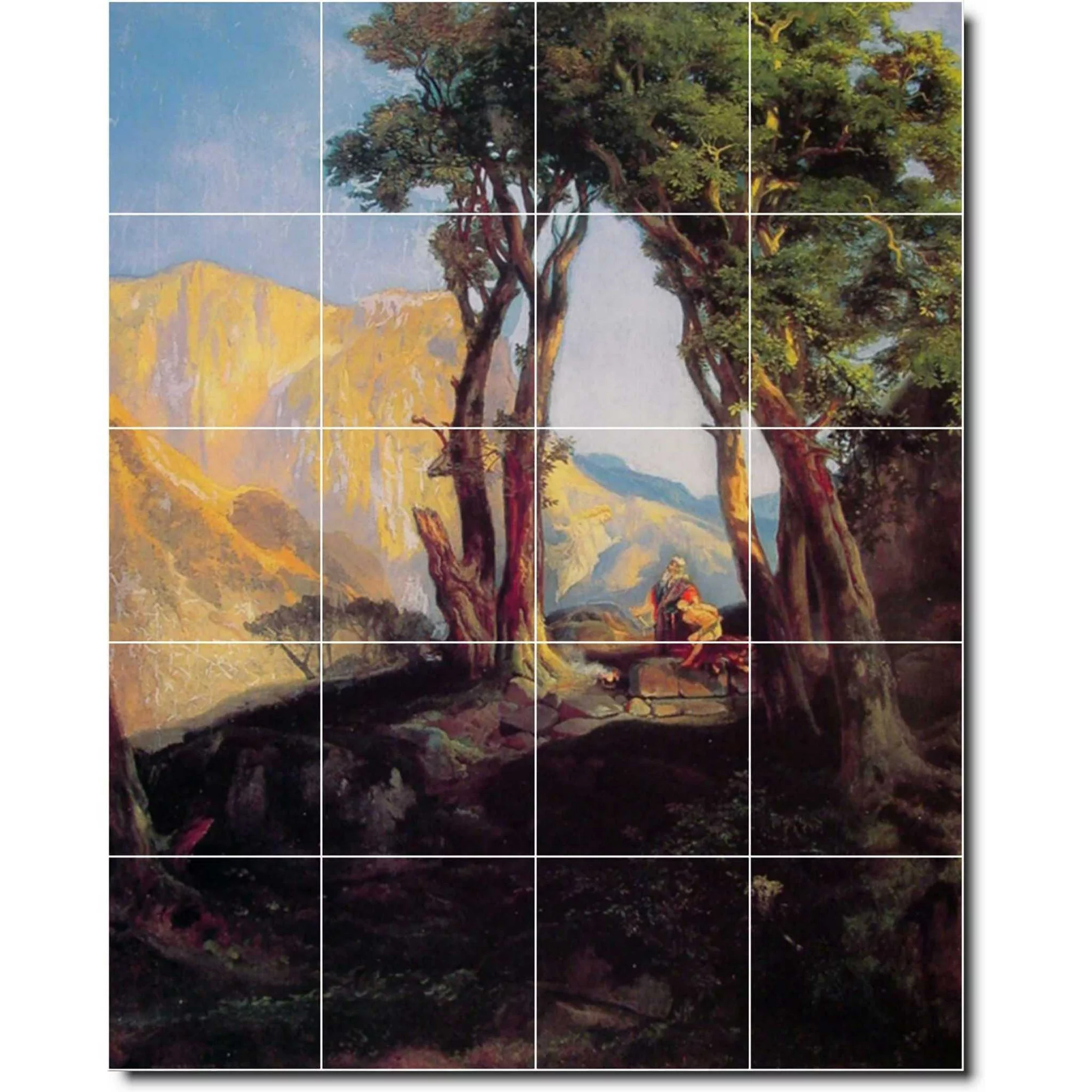 Ceramic Tile Mural-Thomas Moran Religious Kitchen Tile Mural 18. 48