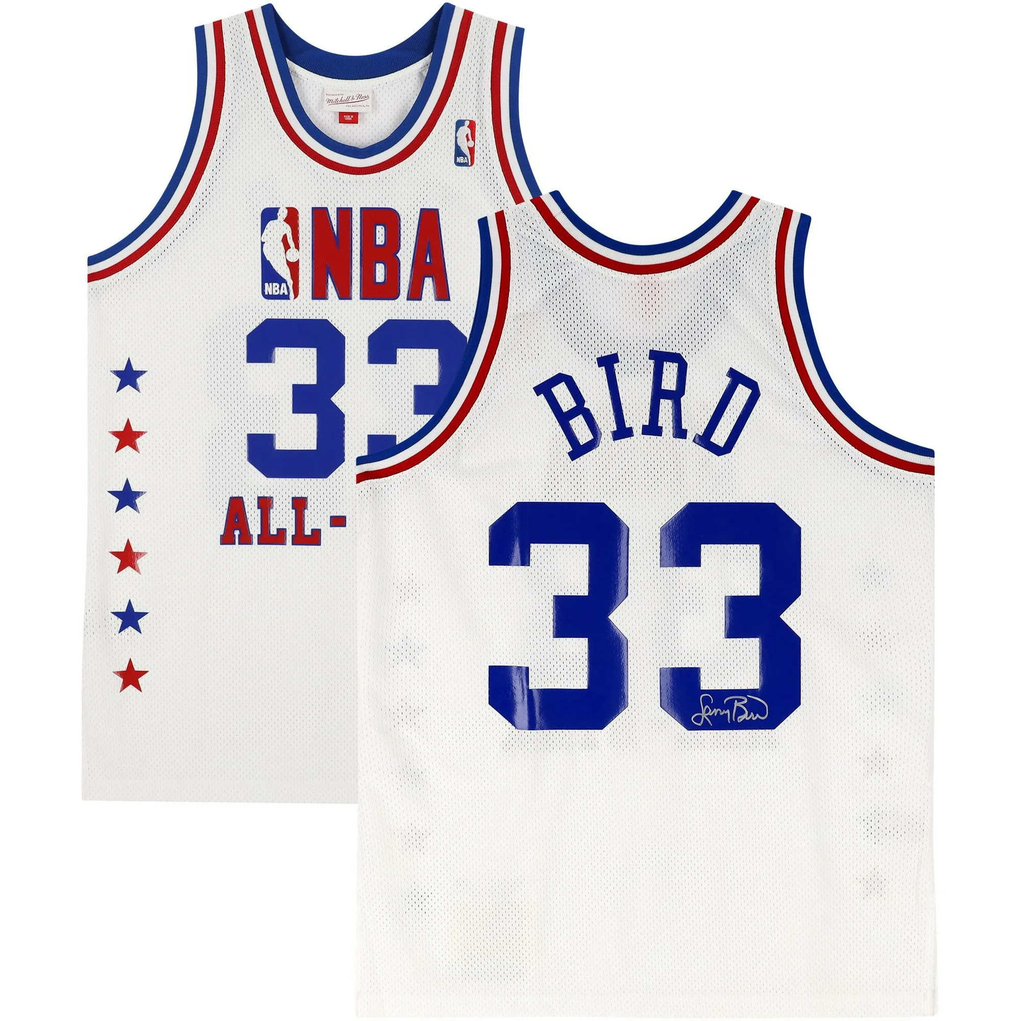 Larry Bird Boston Celtics Autographed White All-Star Authentic Mitchell and Ness Jersey - Fanatics Authentic Certified