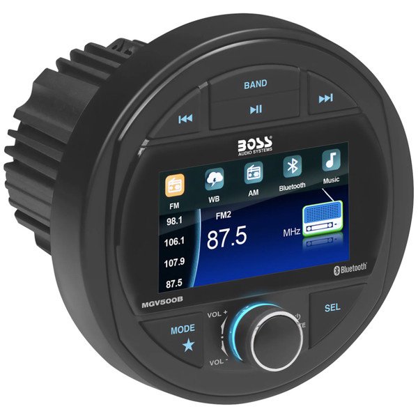 BOSS Audio Systems MGV500B Marine Boat Stereo Gauge Receiver