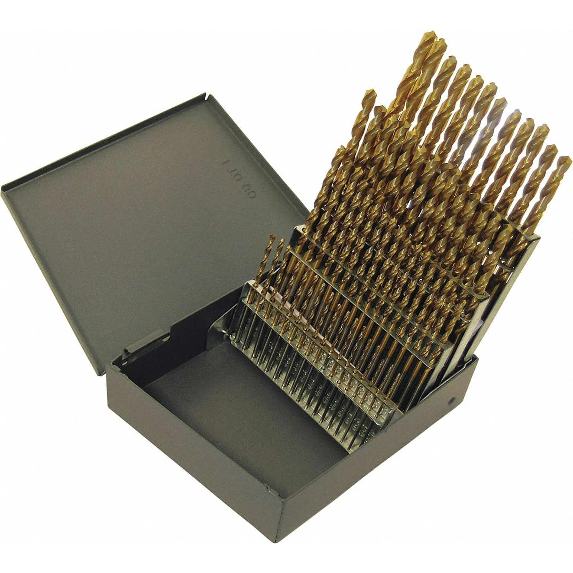 Chicago Latrobe 41802 #1-#60 Titanium Nitride HSS Twist Drill Bit Set 60Pc