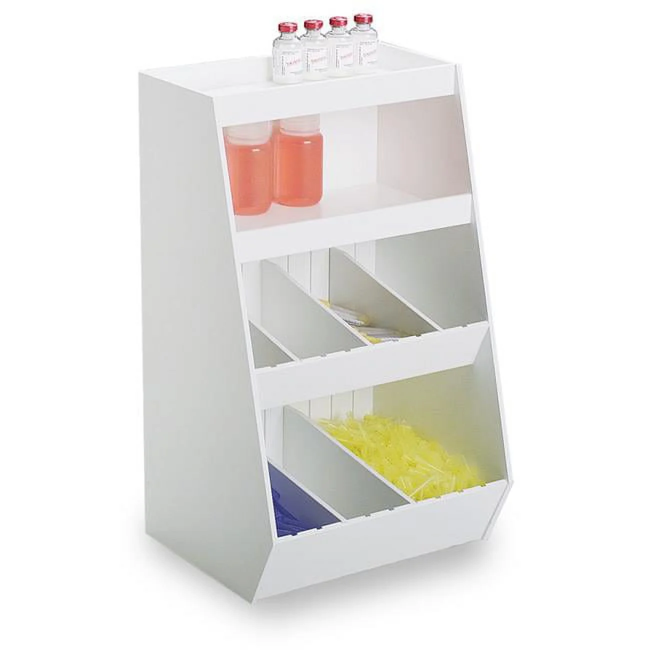 TrippNT 50152 Lab Storage Shelf with 2 Shelves & 8 Adjustable Bins - Medium