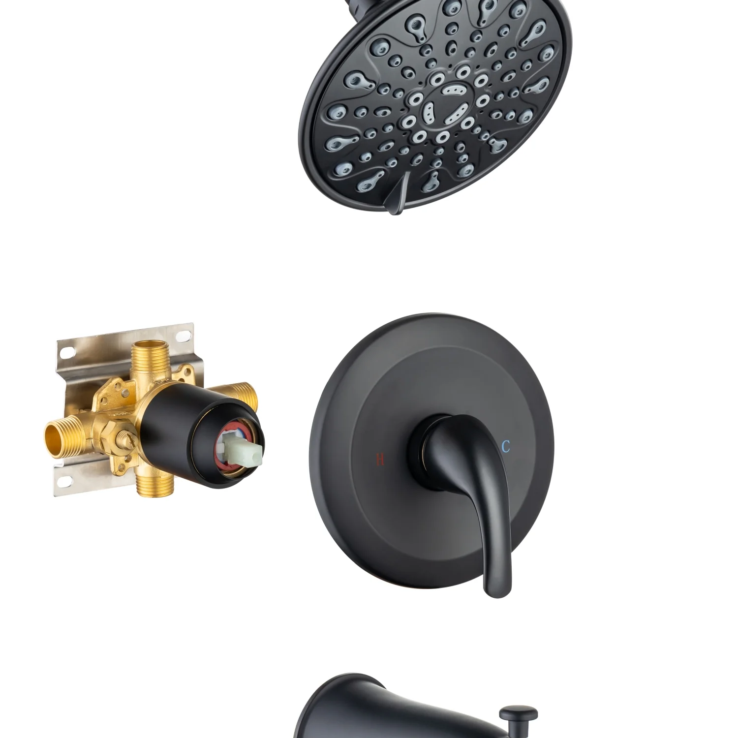 XEWGHMI 6 In. Detachable Handheld Shower Head Shower Faucet Shower System