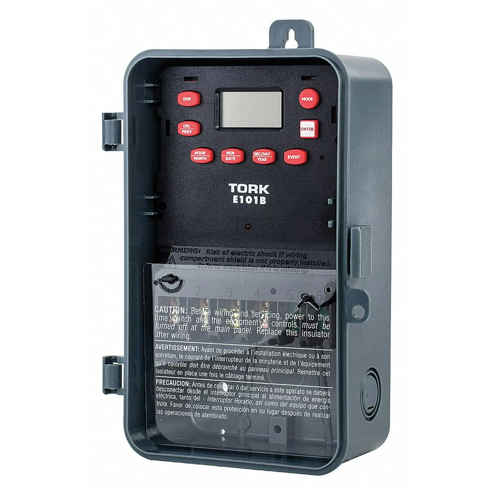 Tork Electronic Timer,24 hr,SPST E101B