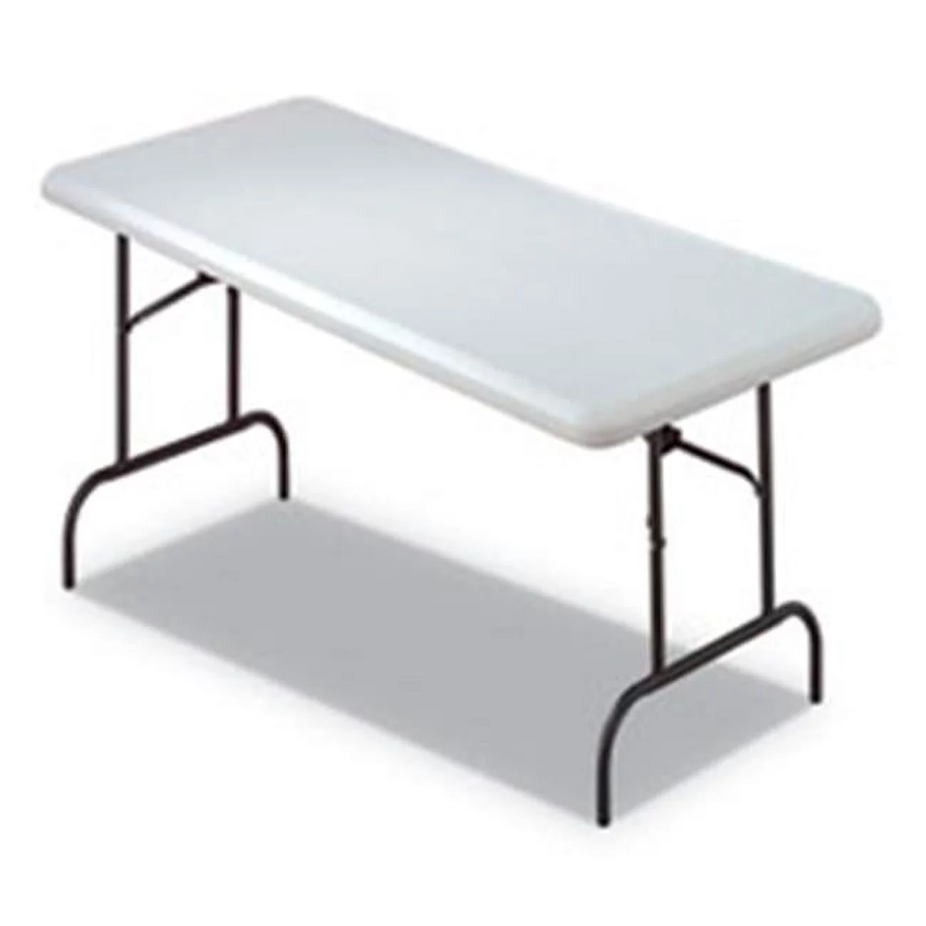 NSN 7110-01-671-6417 Rectangular Blow Molded Folding Tables, Platinum - 30 x 60 x 29 in.