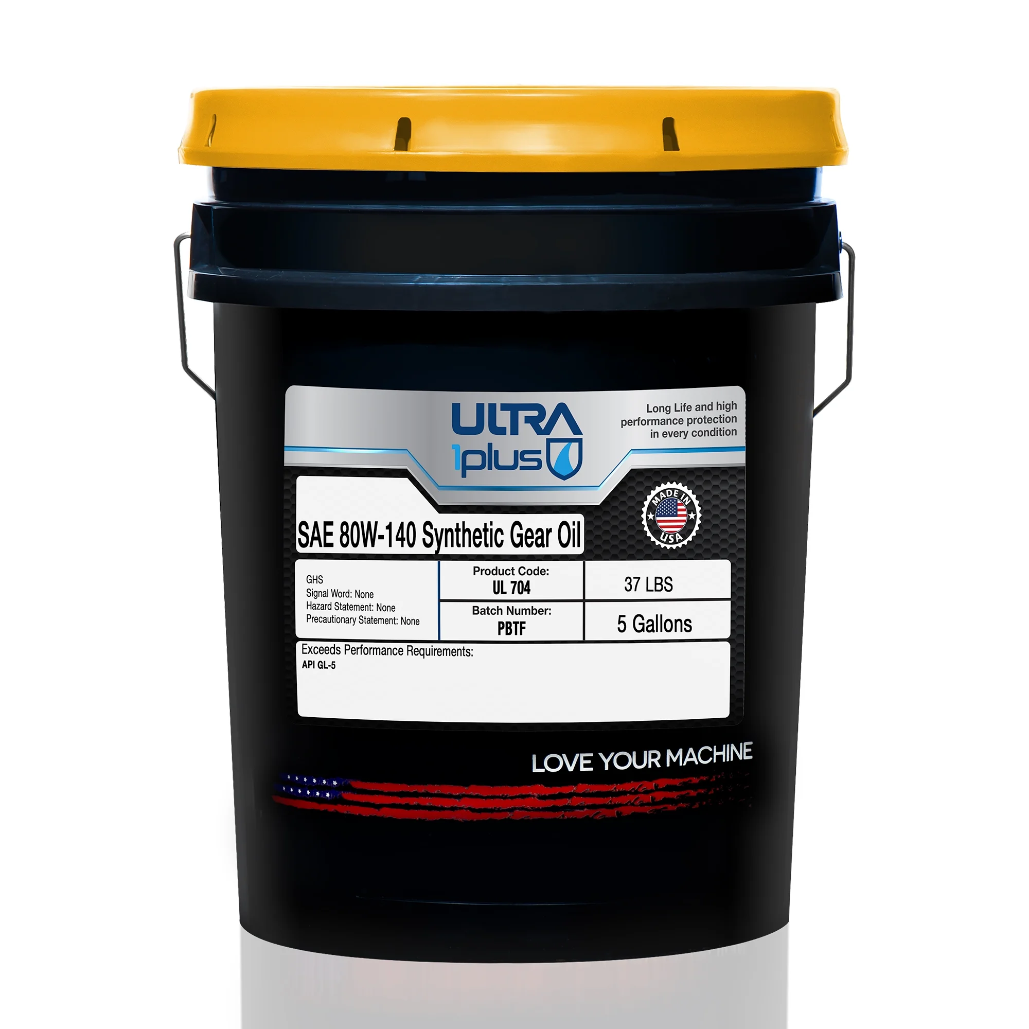 Ultra1Plus SAE 80W-140 Synthetic Gear Oil, API GL-5 (5 Gallon Pail)