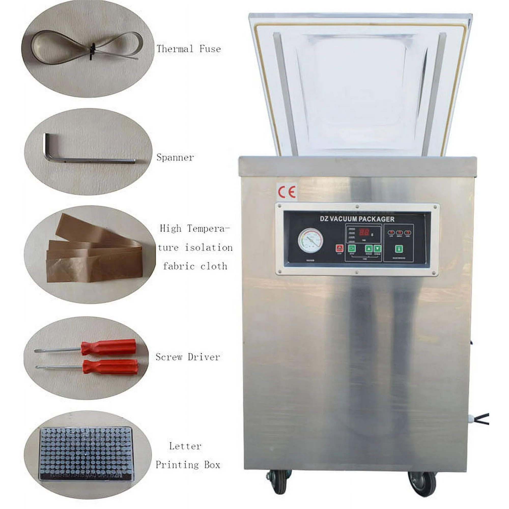 Techtongda 110V Single Chamber Vacuum Sealing Machine Vacuum Sealer with Double 500mm Sealing Bars DZ-500(Item #160809)
