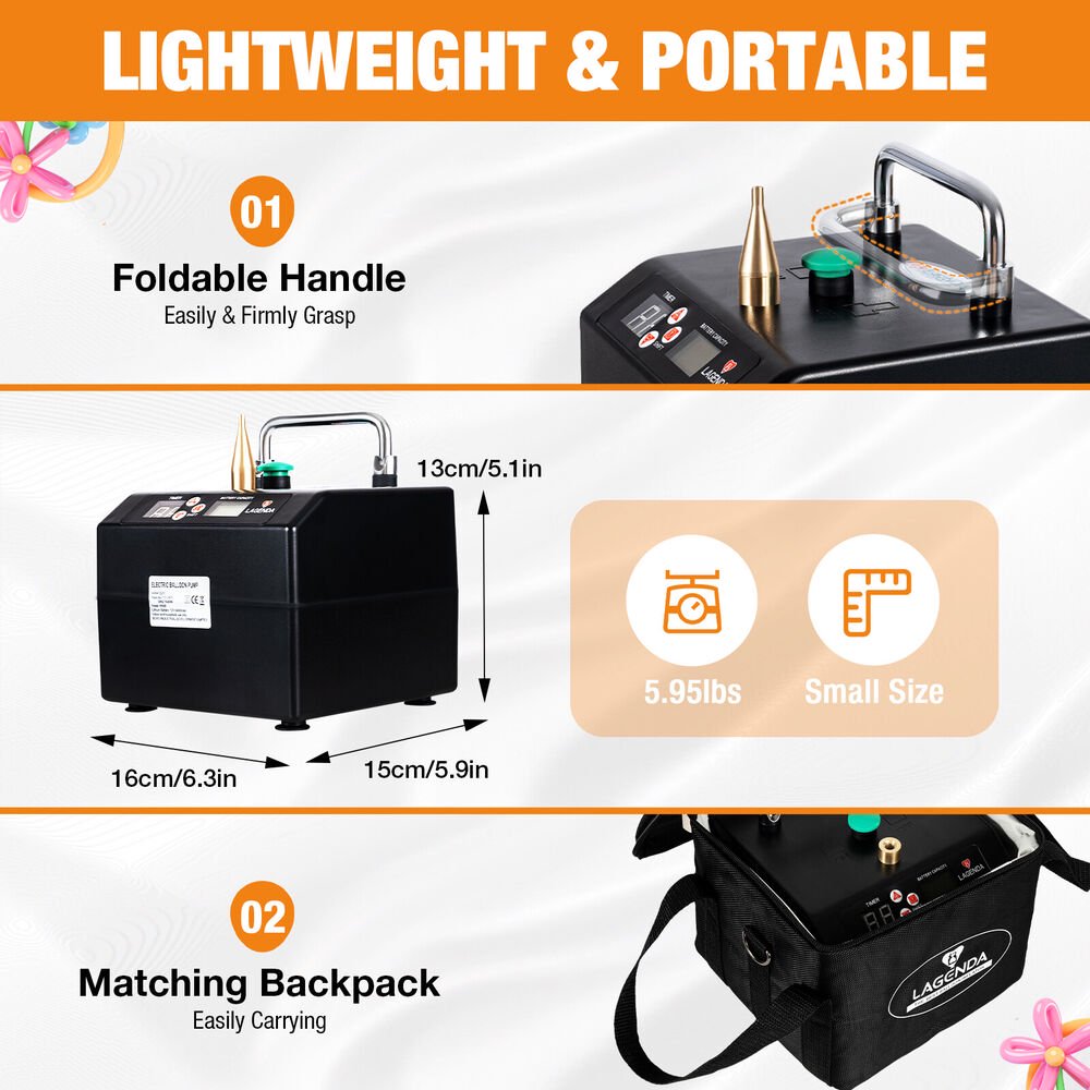 Electric Balloon Pump Balloon Inflator For Party Wedding Air Blower Portable