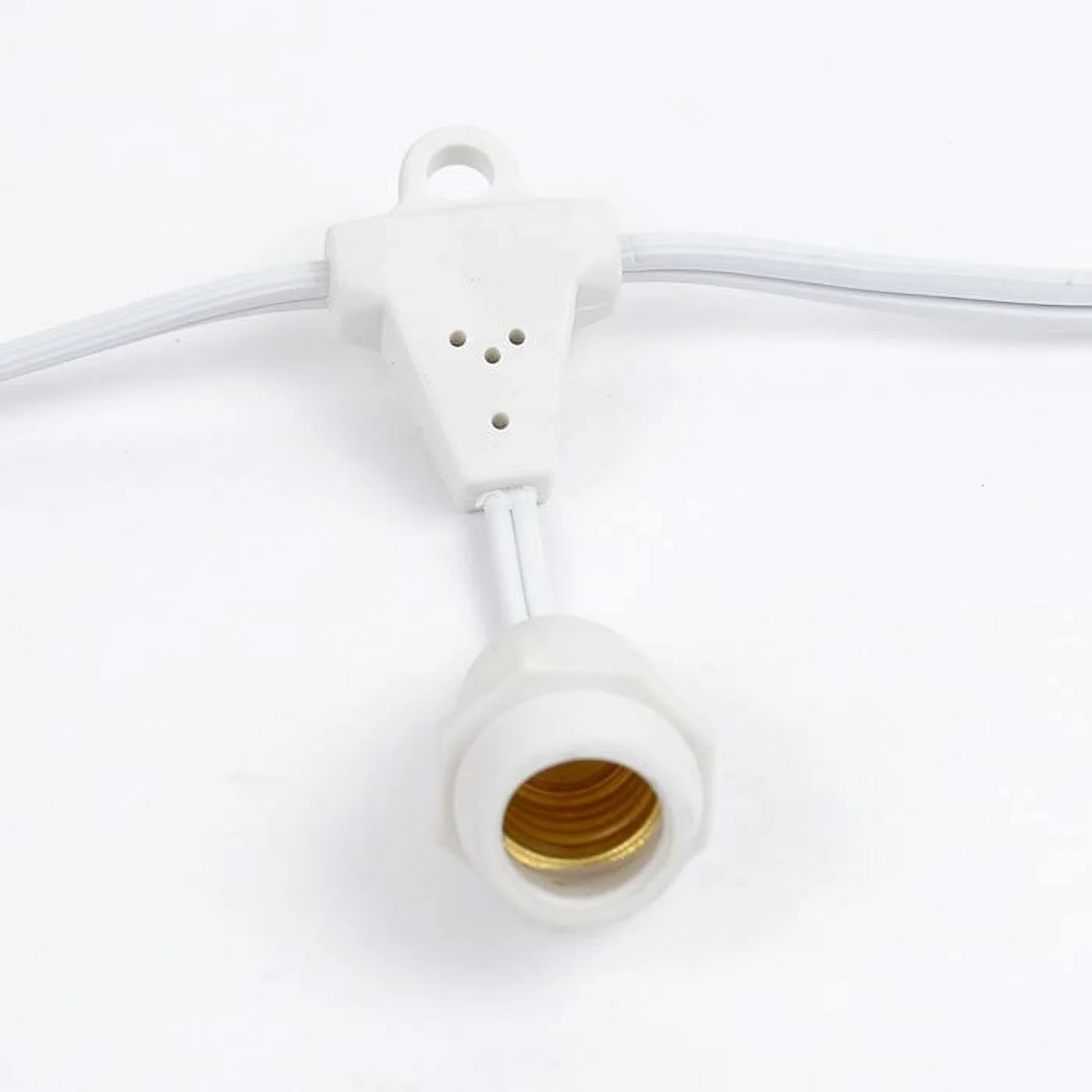 Novelty Lights 330' E17 Globe Outdoor String Lights, Suspended, Commercial Grade, Backyard Garden Gazebo, Cafe Market Patio Lights, White Wire, 264 Sockets