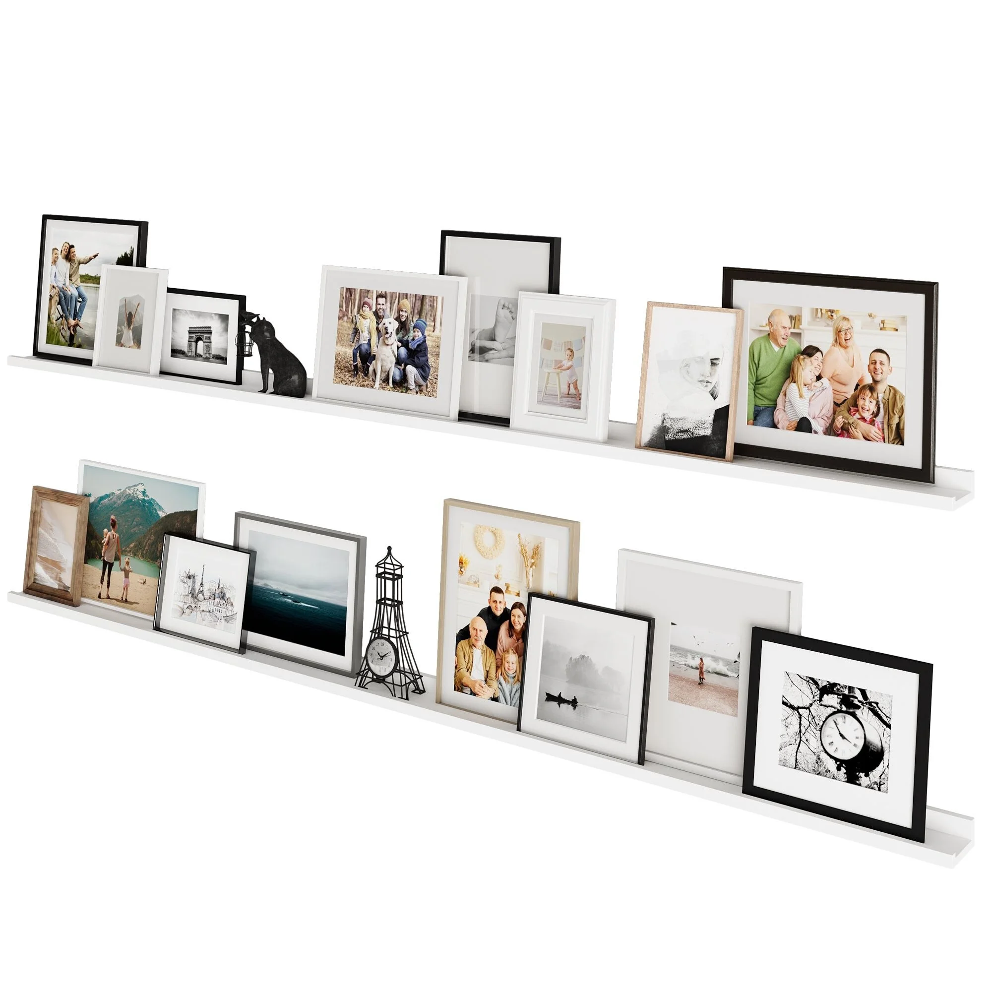 Wallniture  Denver Picture Ledges, Photo Display Shelves for Wall, 84