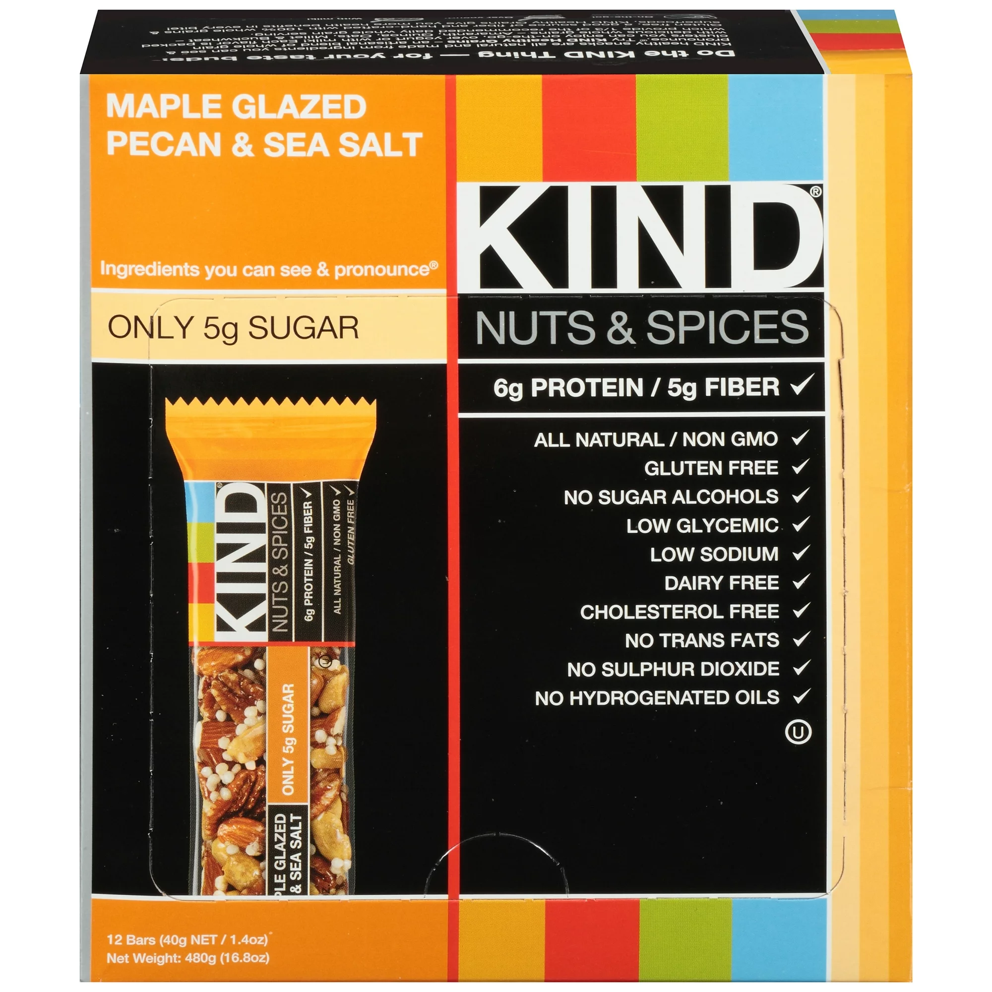 Kind Snacks, Maple Glazed Pecan Sea Salt, 1.4oz. (72count)