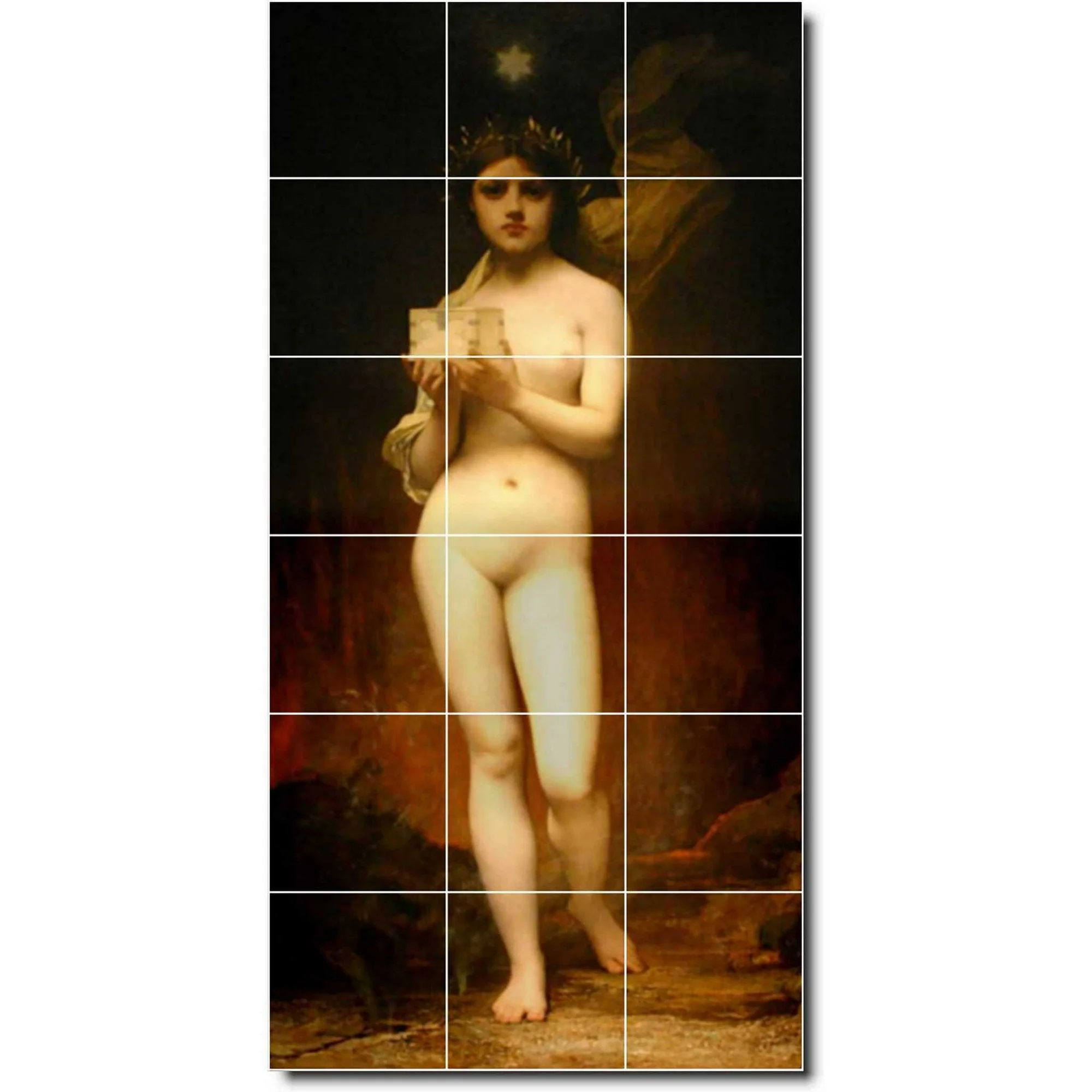 Ceramic Tile Mural-Jules Lefebvre Nudes Kitchen Tile Mural 5. 18