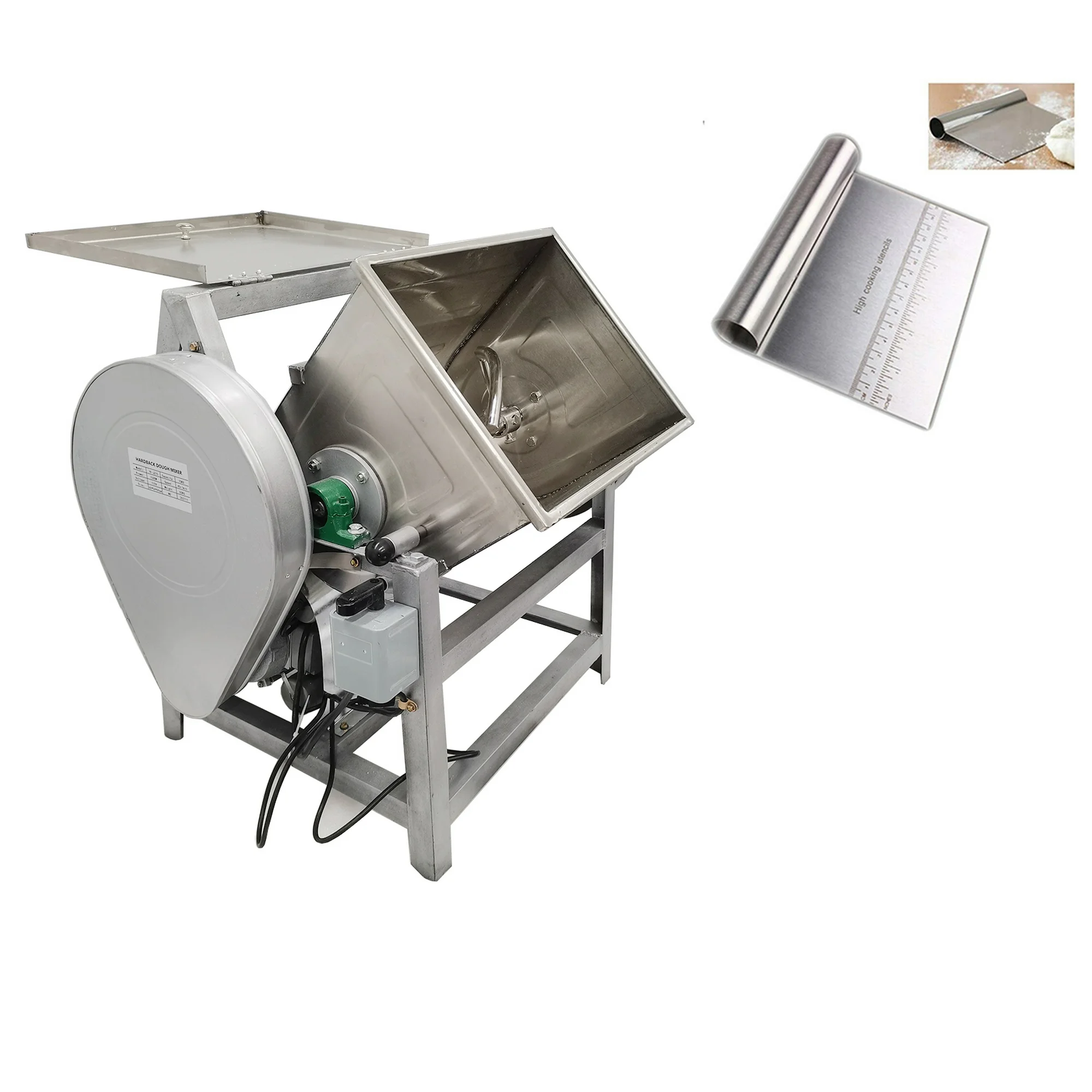 Techtongda 15kg Commercial Electric Dough Mixer Flour Mixing Machine Kneading Capacity 30 QT Stainless Steel Professional Kitchen Equipment