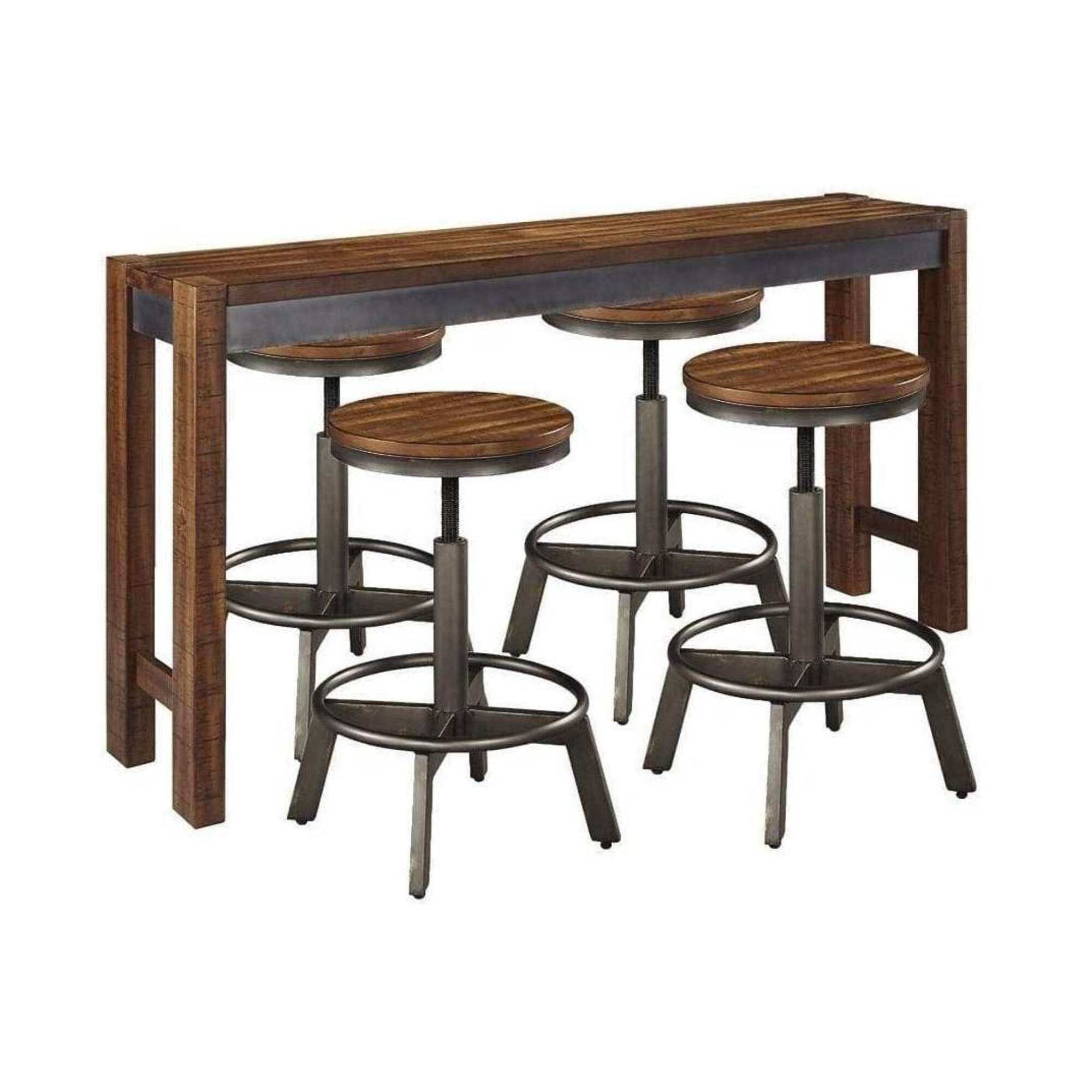 Torjin Brown  Gray Counter Height Dining Room Set / 5pc