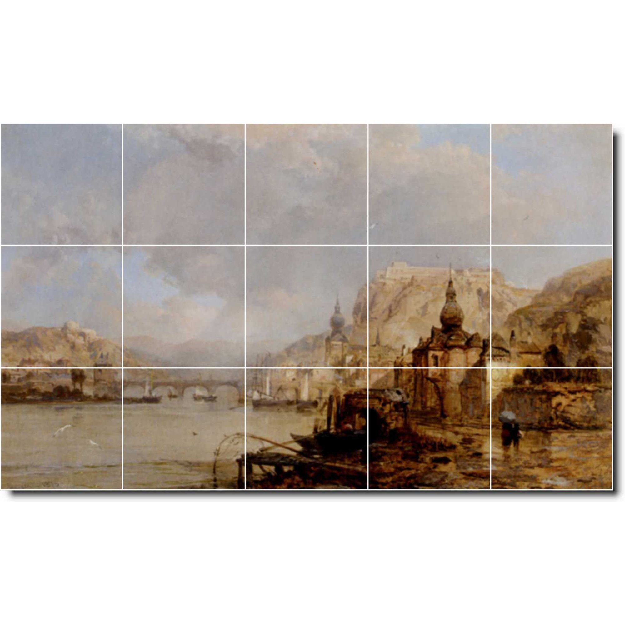 Ceramic Tile Mural-James Webb Waterfront Painting 249. 30