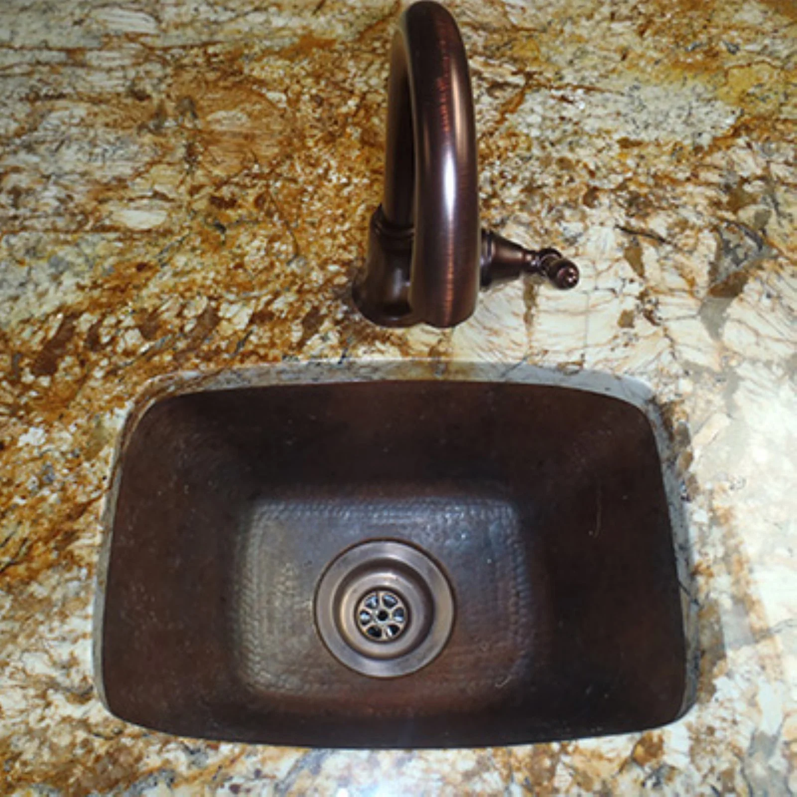 Novatto TCB-002AN CORDOBA Rectangle Antique Copper Bar and Prep Sink