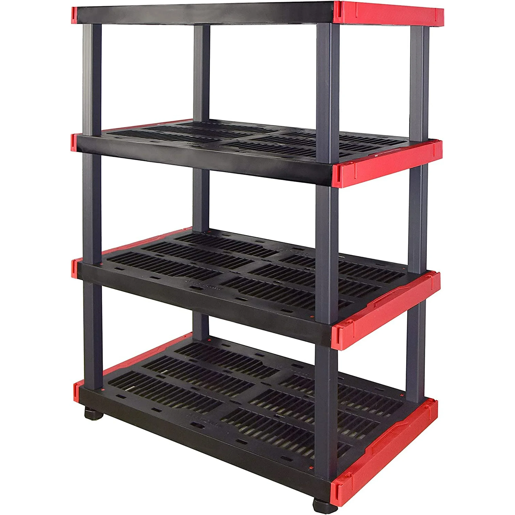 WEIKE Craftsman, 4-Tier Highly Durable Storage Rack, 200lbs/shelf, (55H x 40W x 24D), Interlocking Shelving Unit and Weather-Resistant Design, American Made Garage Shelf