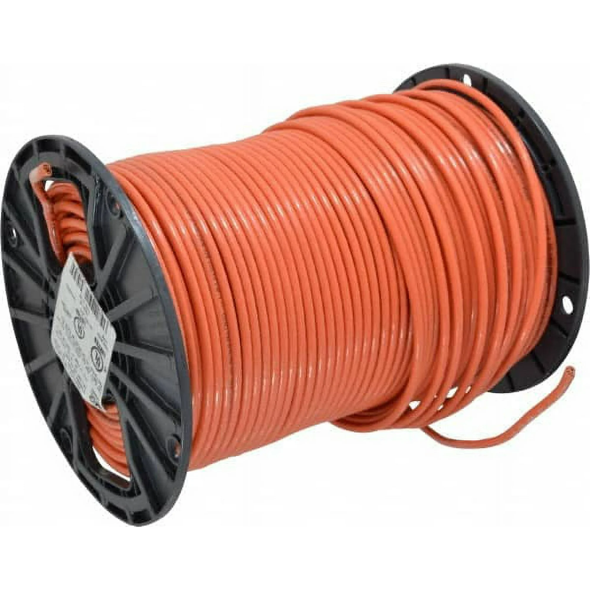 Southwire THHN/THWN, 10 AWG, 30 Amp, 500' Long, Stranded Core, 19 Strand Building Wire Orange, Thermoplastic Insulation