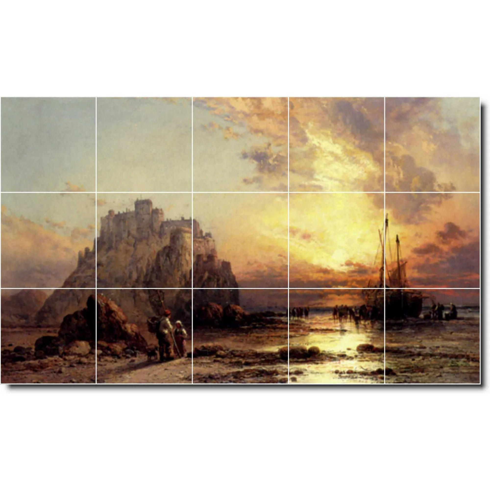 Ceramic Tile Mural-James Webb Waterfront Painting 254. 40