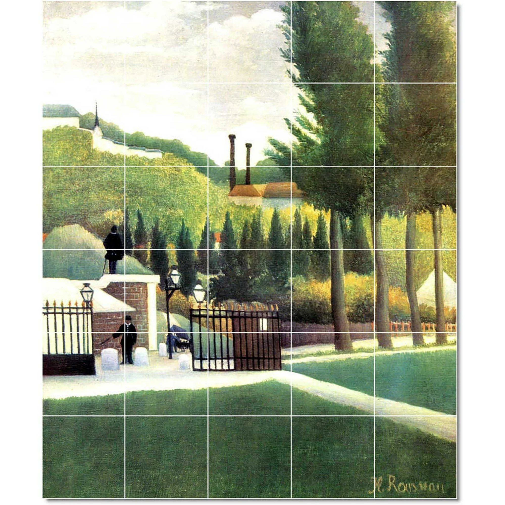 Ceramic Tile Mural-Jean-Jacques Rousseau Poster Art Tile Mural Home Renovation Design. 21.25