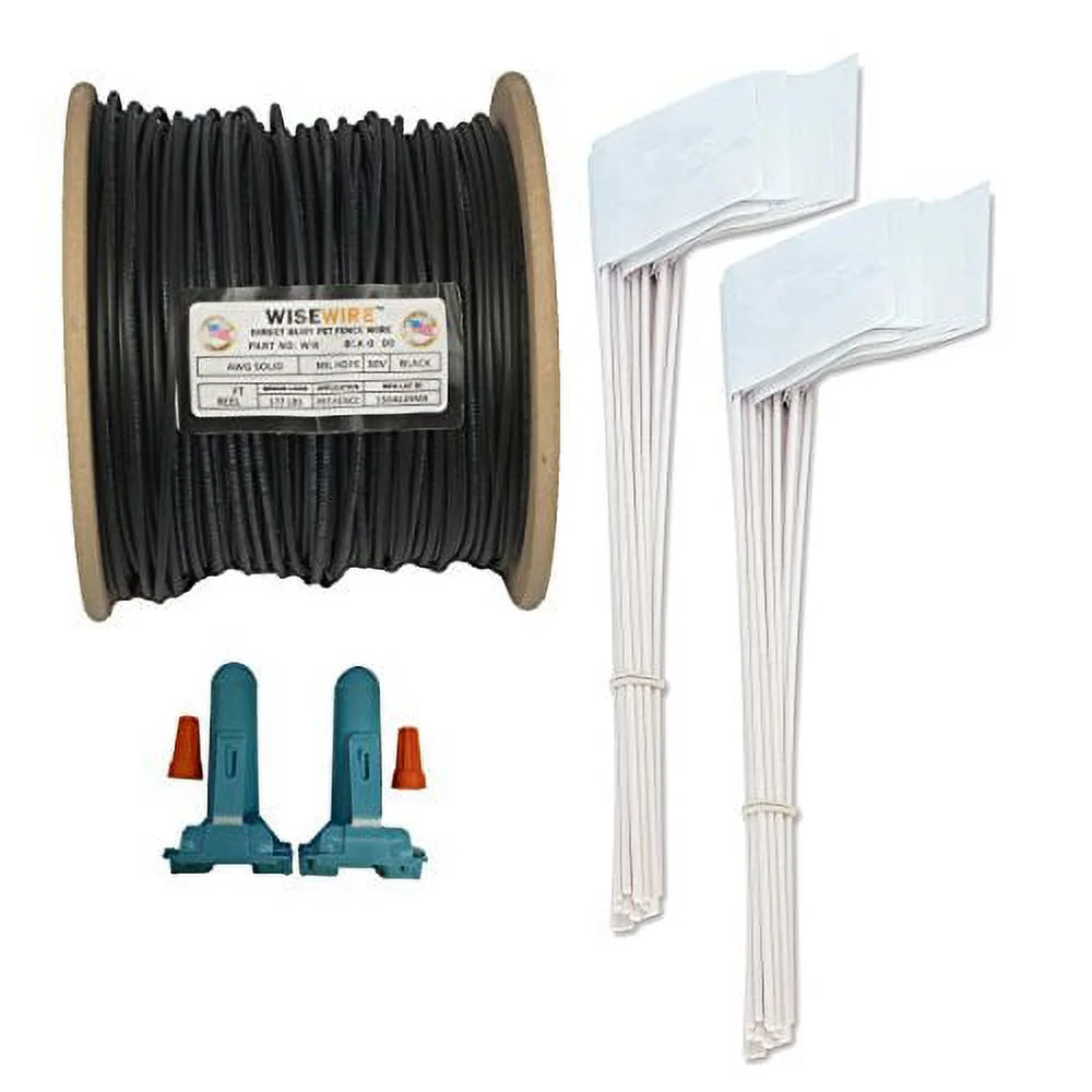 Wisewire Boundary Wire Kit-Color:WW-K-P,Quantity:1000' / 100 Flags,Size:14 Gauge