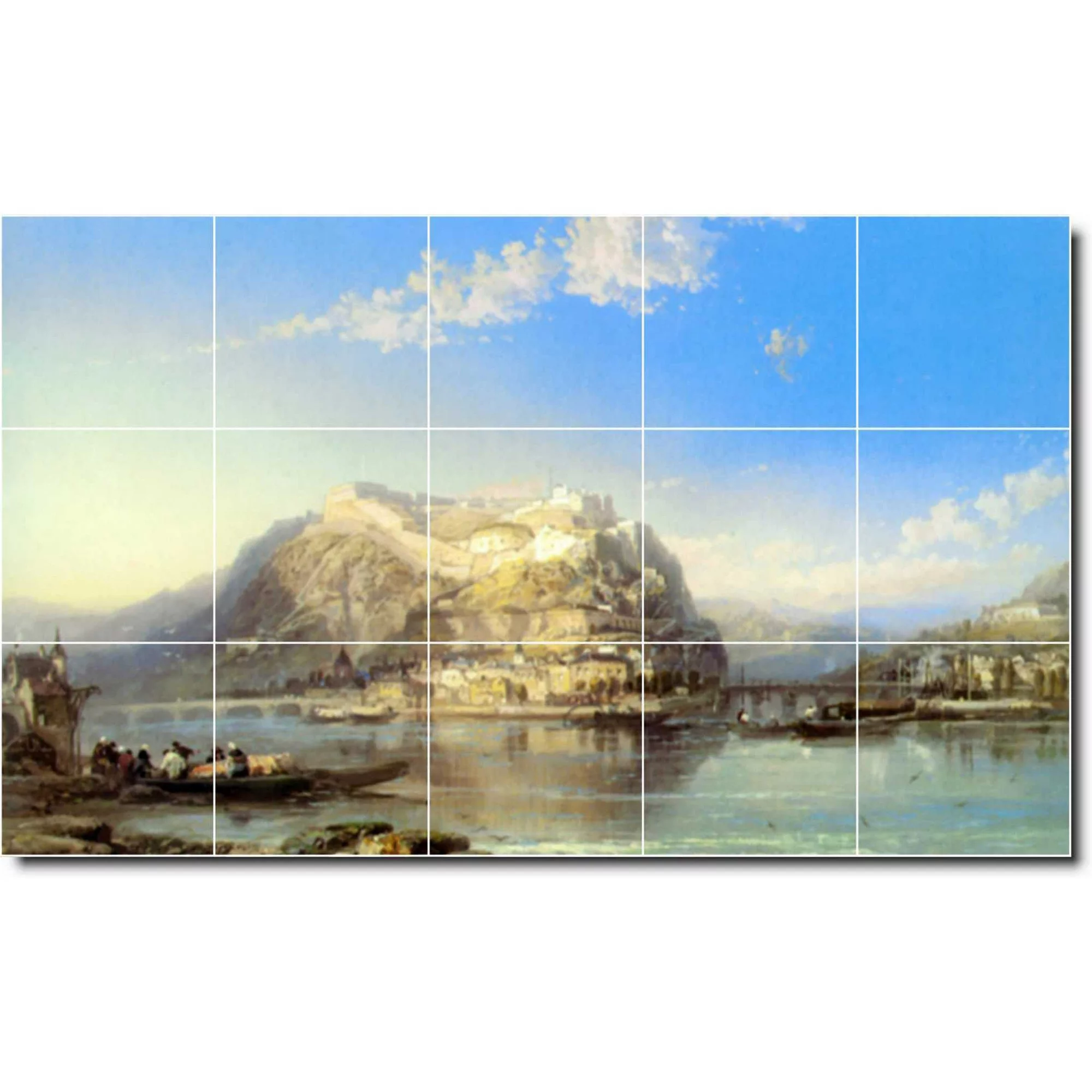 Ceramic Tile Mural-James Webb Waterfront Painting 248. 40