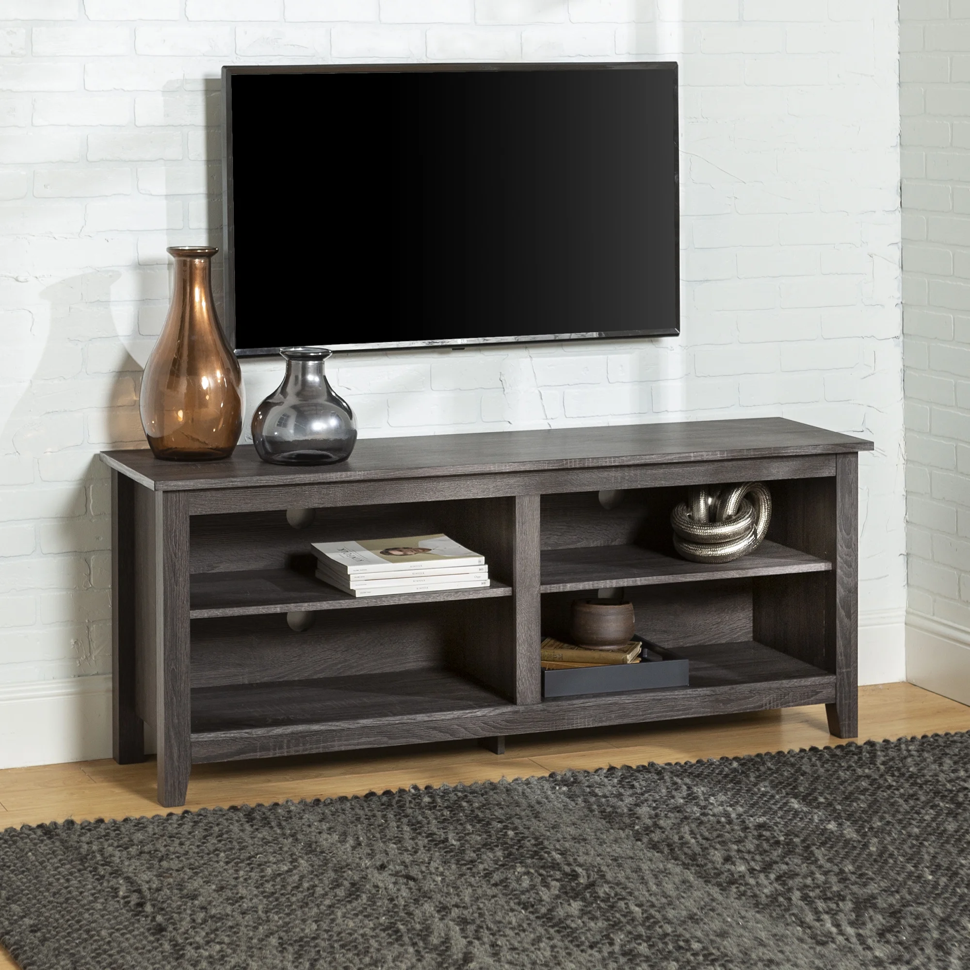 Walker Edison Open Storage TV Stand for TVs up to 65