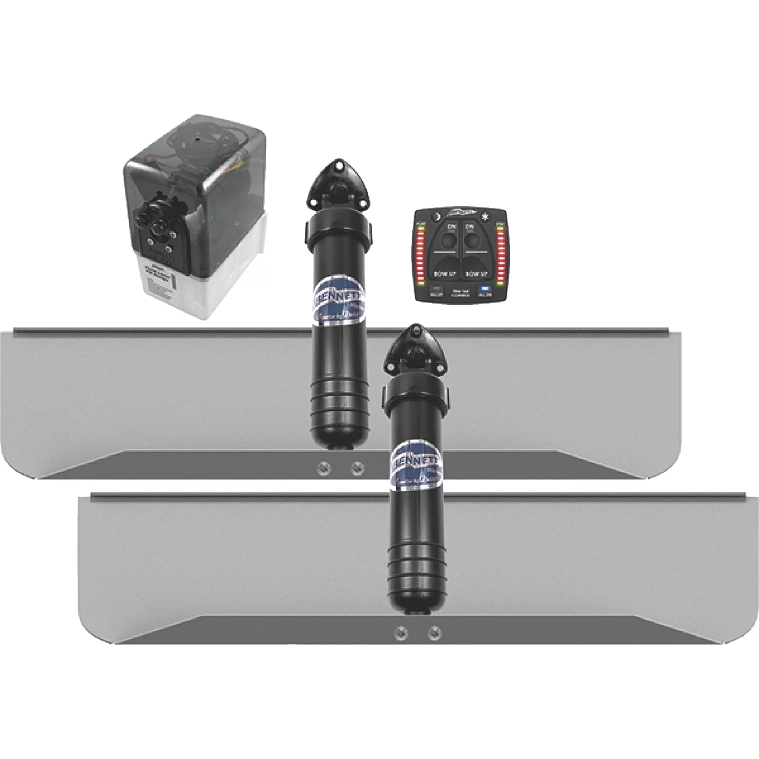 Bennett Marine Classic Hydraulic Trim Tab Kit with OBI9000H Integrated Helm Control Boat Accessories