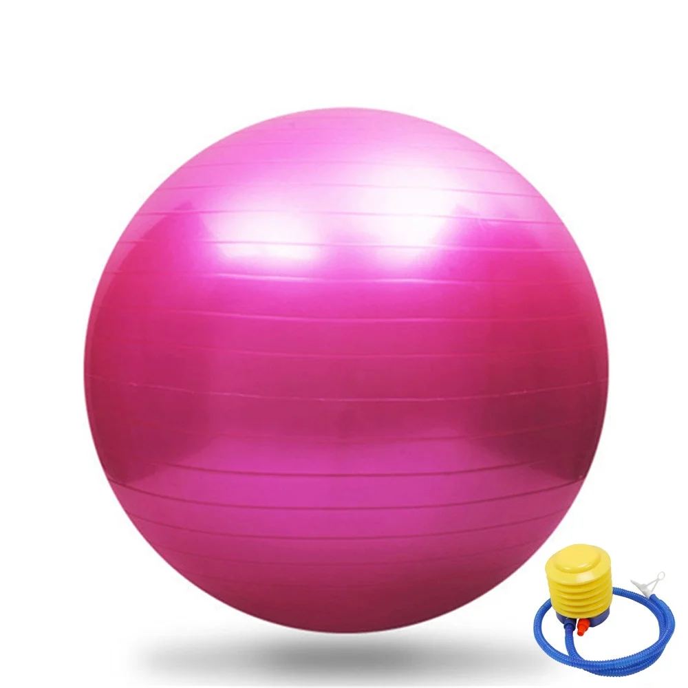 FORYULIK 65Cm Exercise Gym Yoga Swiss Ball Fitness Pregnancy Birthing Anti Burst + Pump home decor