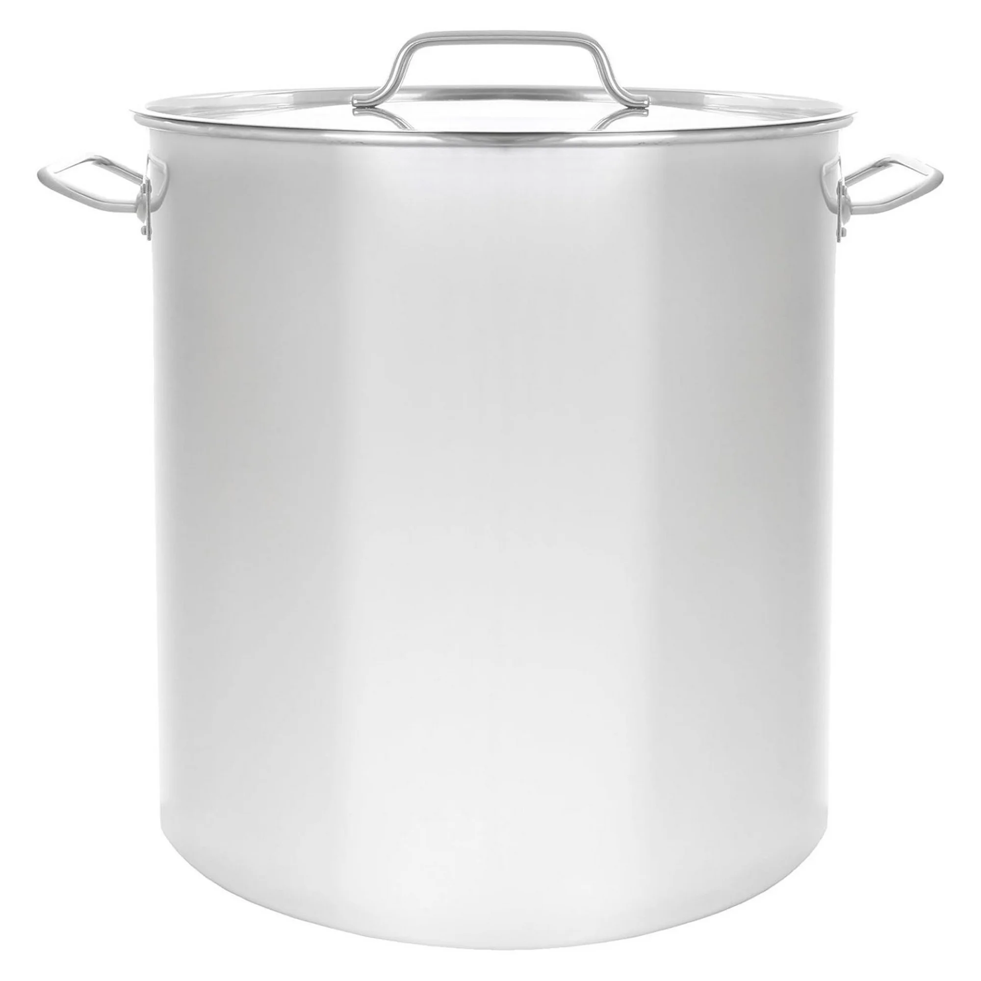 ZHANGHU CONCORD Polished Stainless Steel Stock Pot Brewing Beer Kettle Mash Tun w/Flat Lid (40 QT)