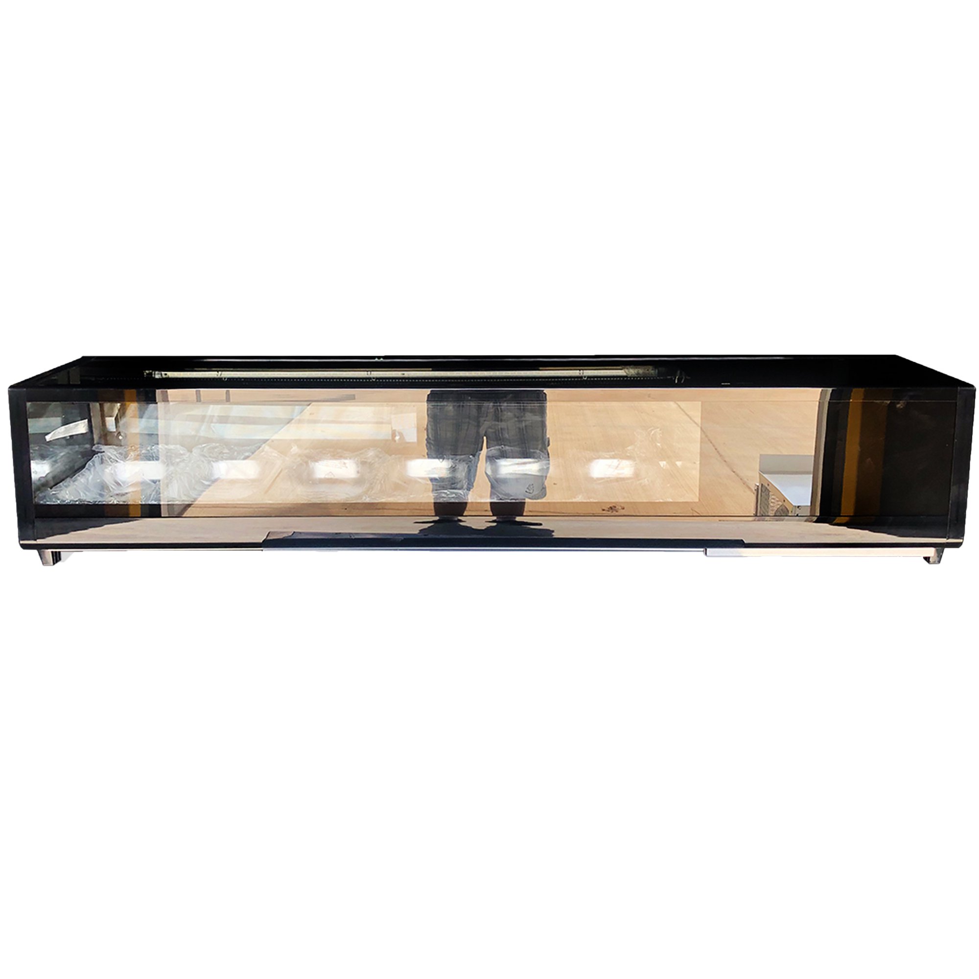 NSF 60 in. Glass Sushi Display Case, 6 Pan Sushi Refrigerator ETL Listed, Countertop Storage with Rear Access, Temperature Control, and LED Lighting in Black