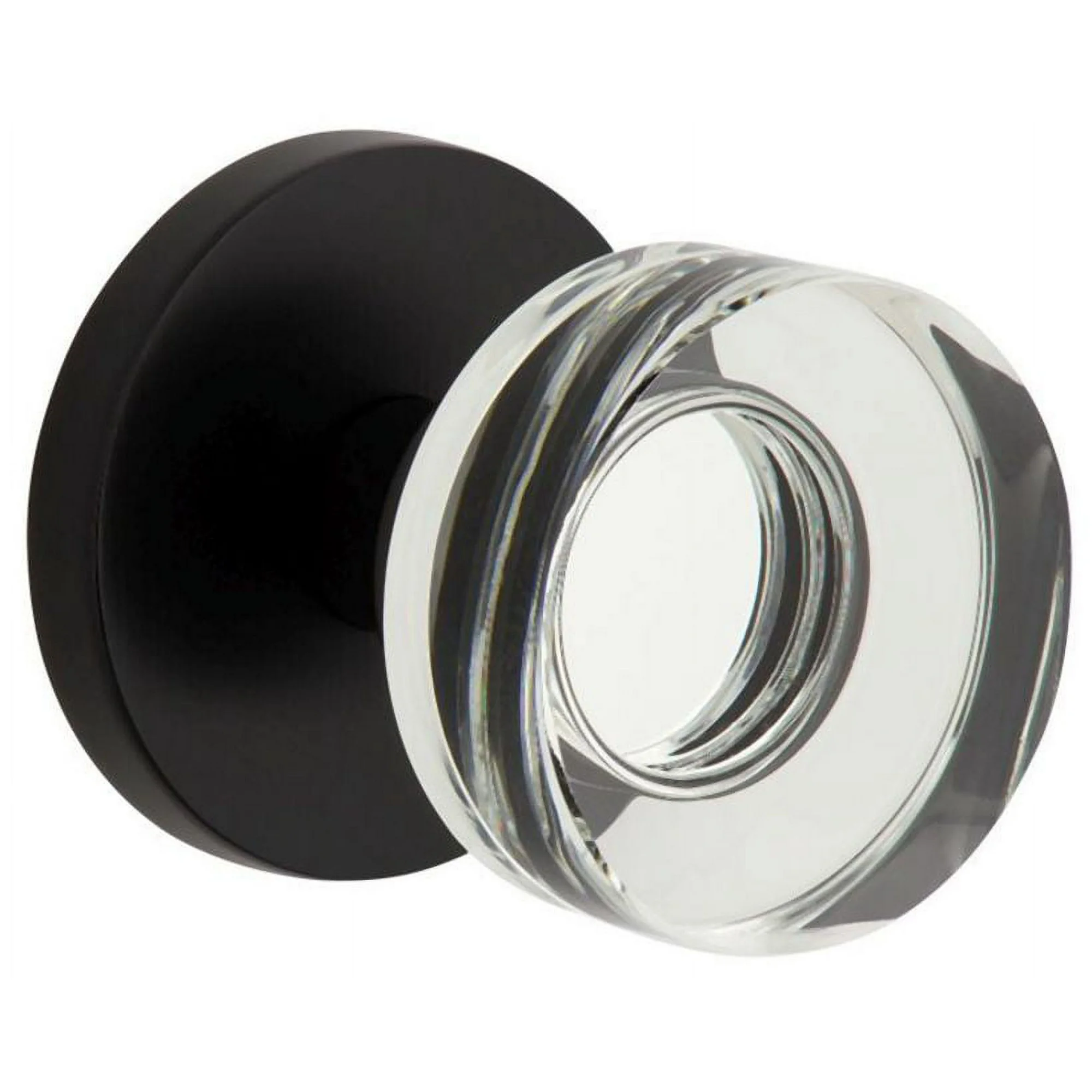 Viaggio Cloclc_Psg_234 Circolo Solid Brass Passage Door Knob Set - Black