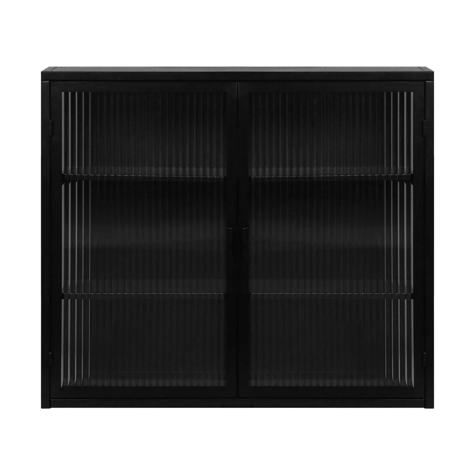 Wall Cabinet Wooden Double Glass Door Kitchen Pantry Sideboard with Removable Shelves Medicine Cabinet Storage Cabinet for Bathroom Dinning Room Garage Laundry Room Office